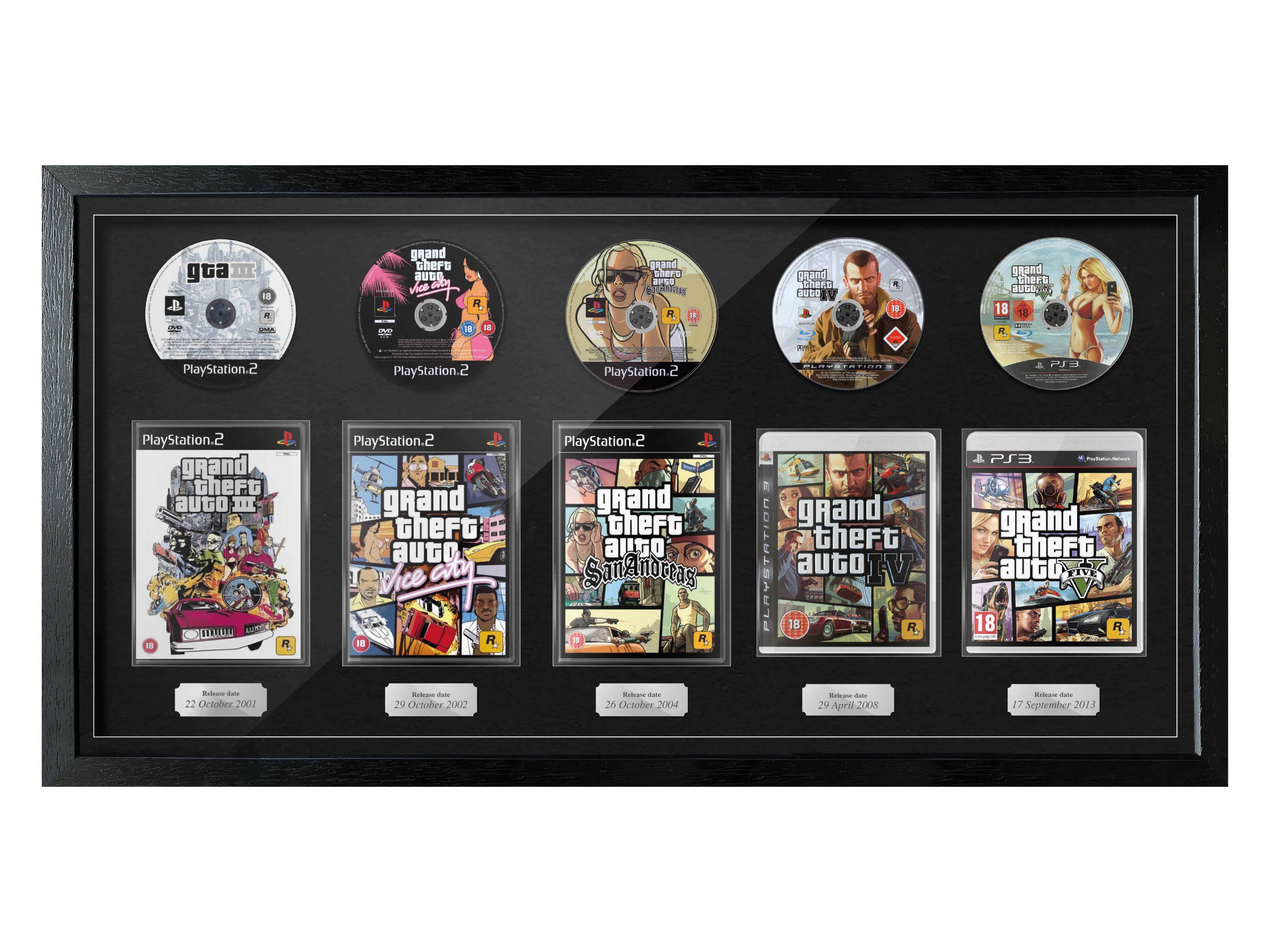 The GTA Series (PlayStation) Exhibition Range Framed Games
