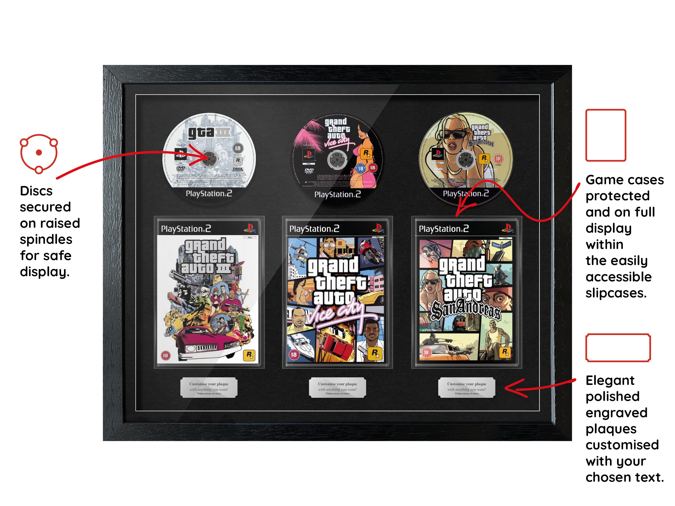 The Grand Theft Auto Trilogy (PS2) Exhibition Range Framed Games
