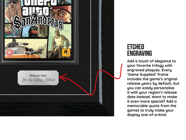 The Grand Theft Auto Trilogy (PS2) Exhibition Range Framed Games