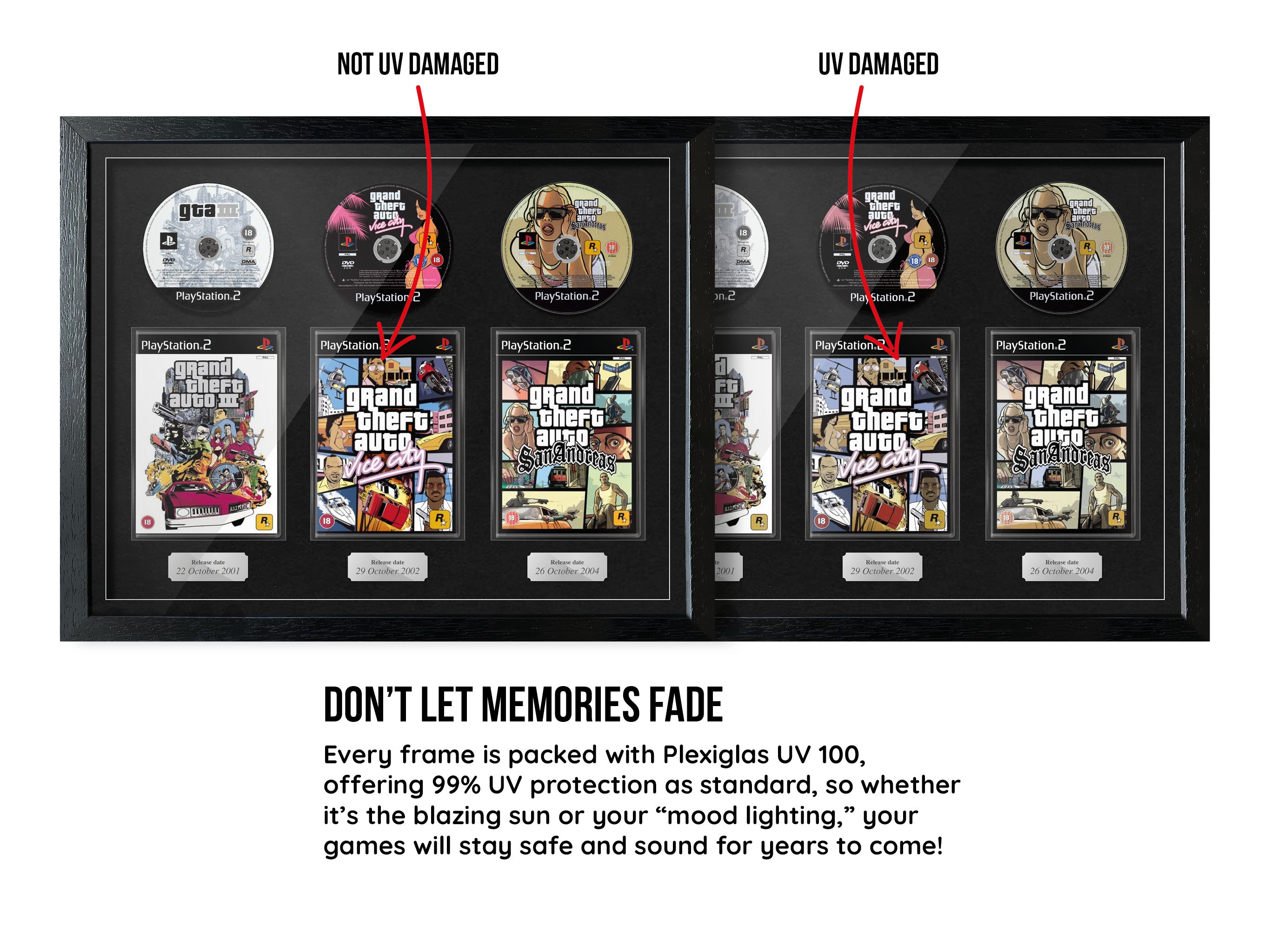 The Grand Theft Auto Trilogy (PS2) Exhibition Range Framed Games