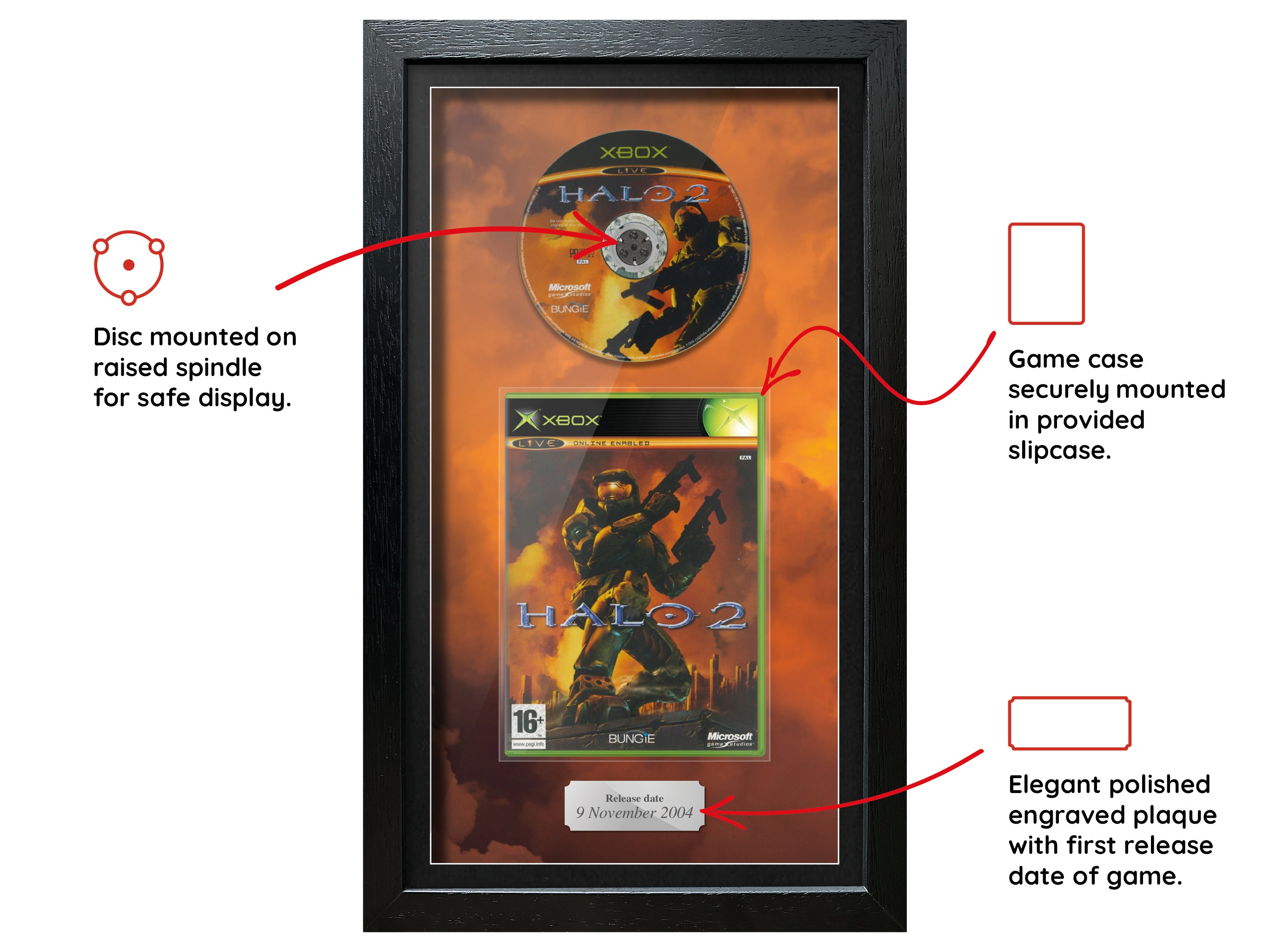 Halo 2 (Xbox) Inspired By Exhibition Range Framed Game