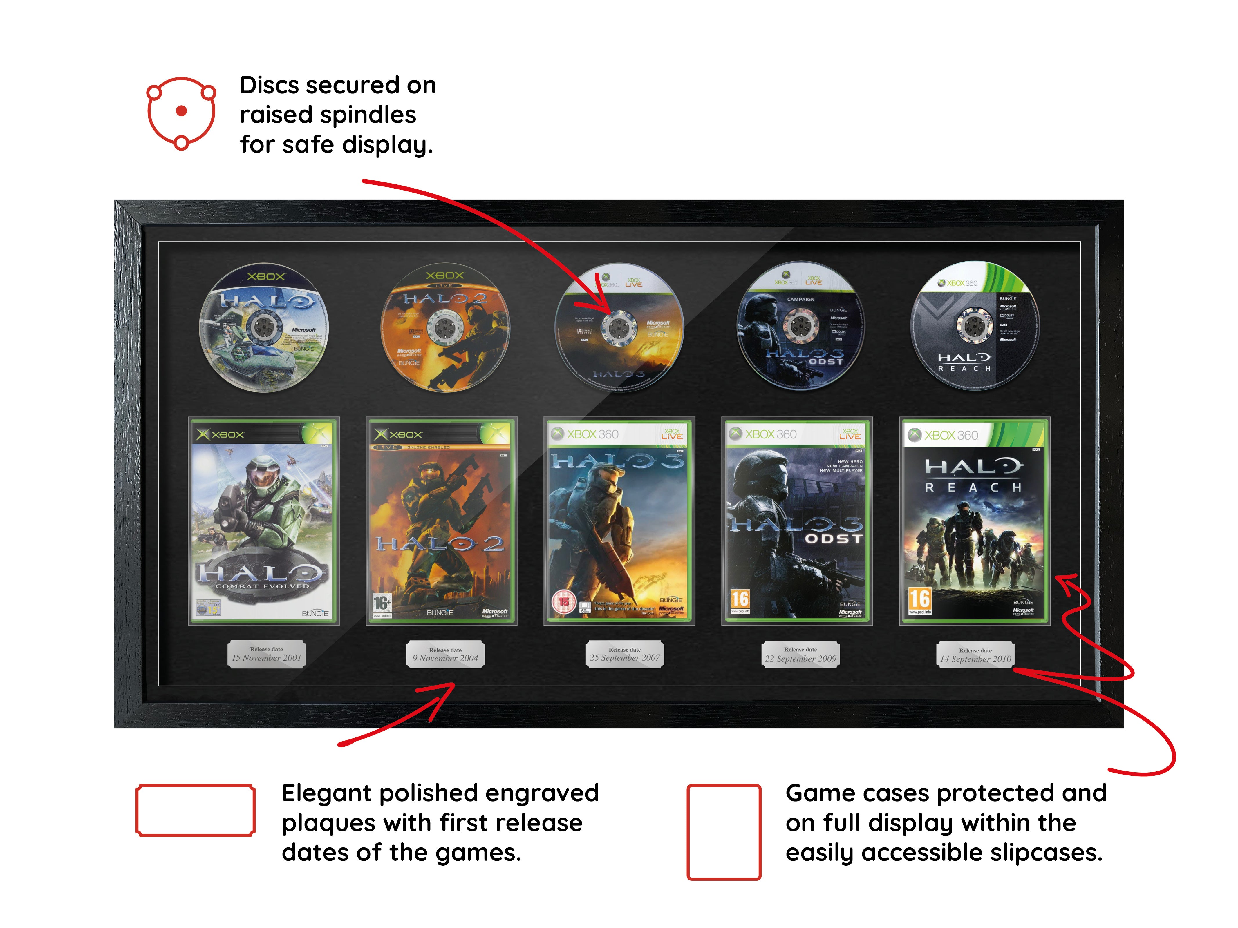 The Halo Bungie Series (Xbox) Exhibition Range Framed Games