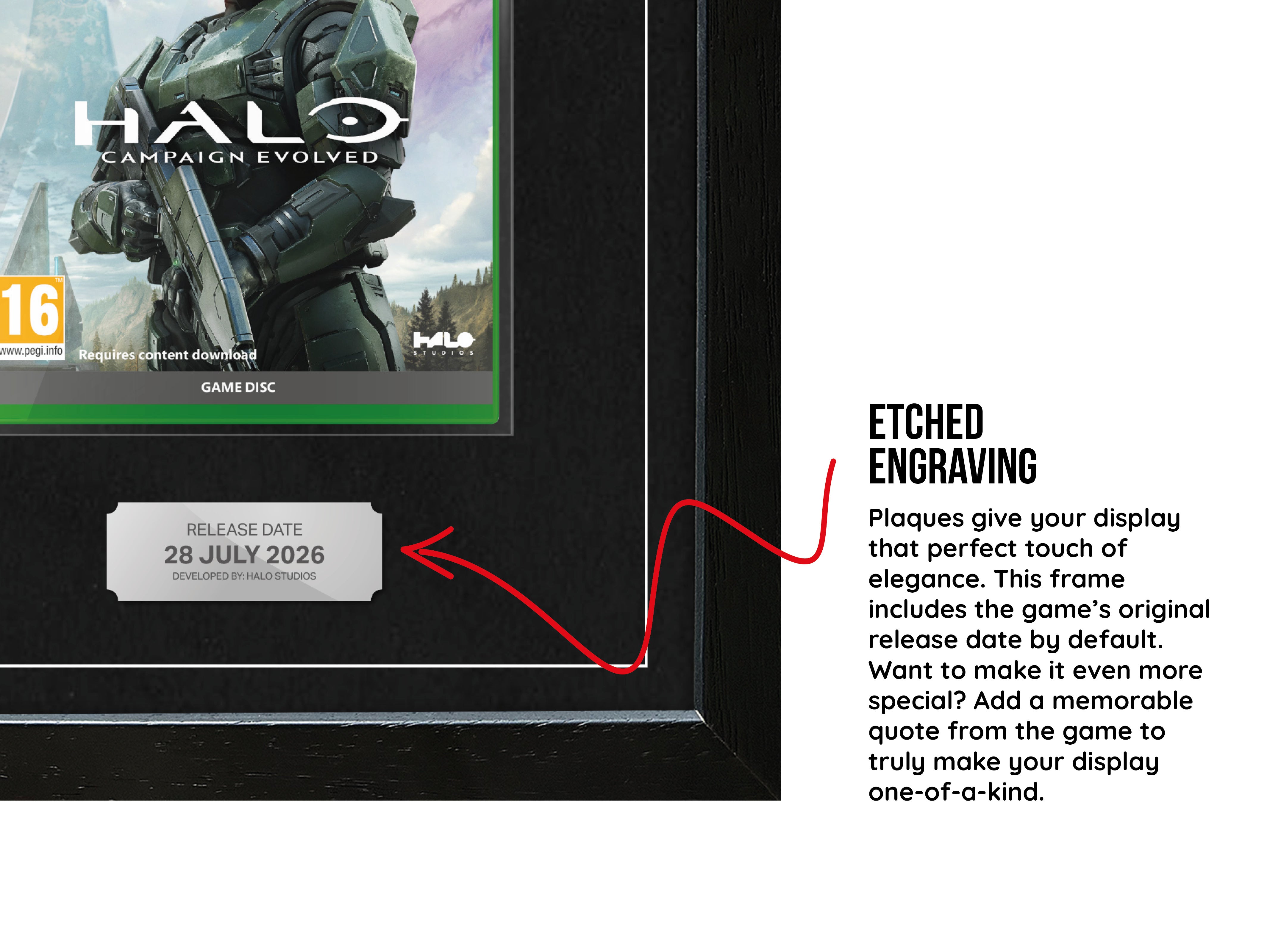 Halo Campaign Evolved (Xbox Series) Exhibition Range Framed Game