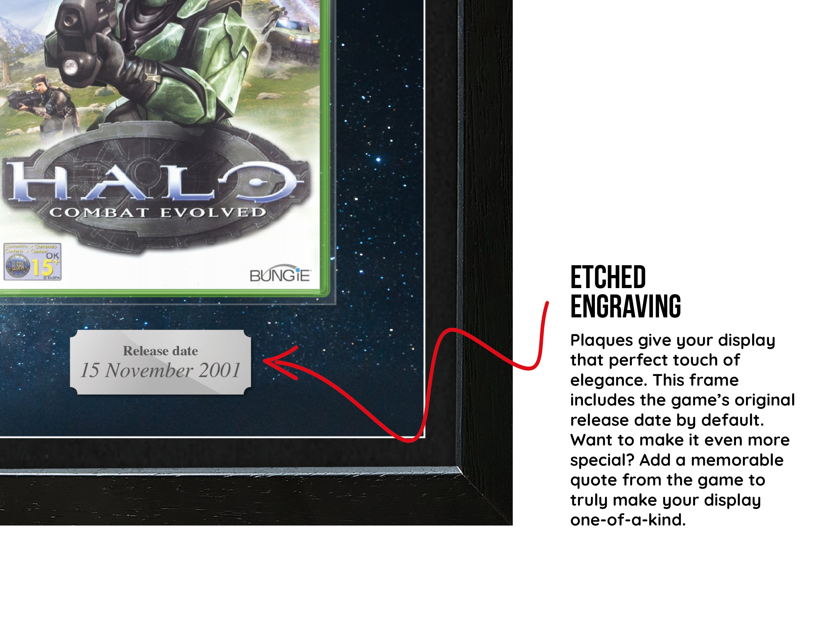 Halo: Combat Evolved (Xbox) Inspired By Exhibition Range Framed Game