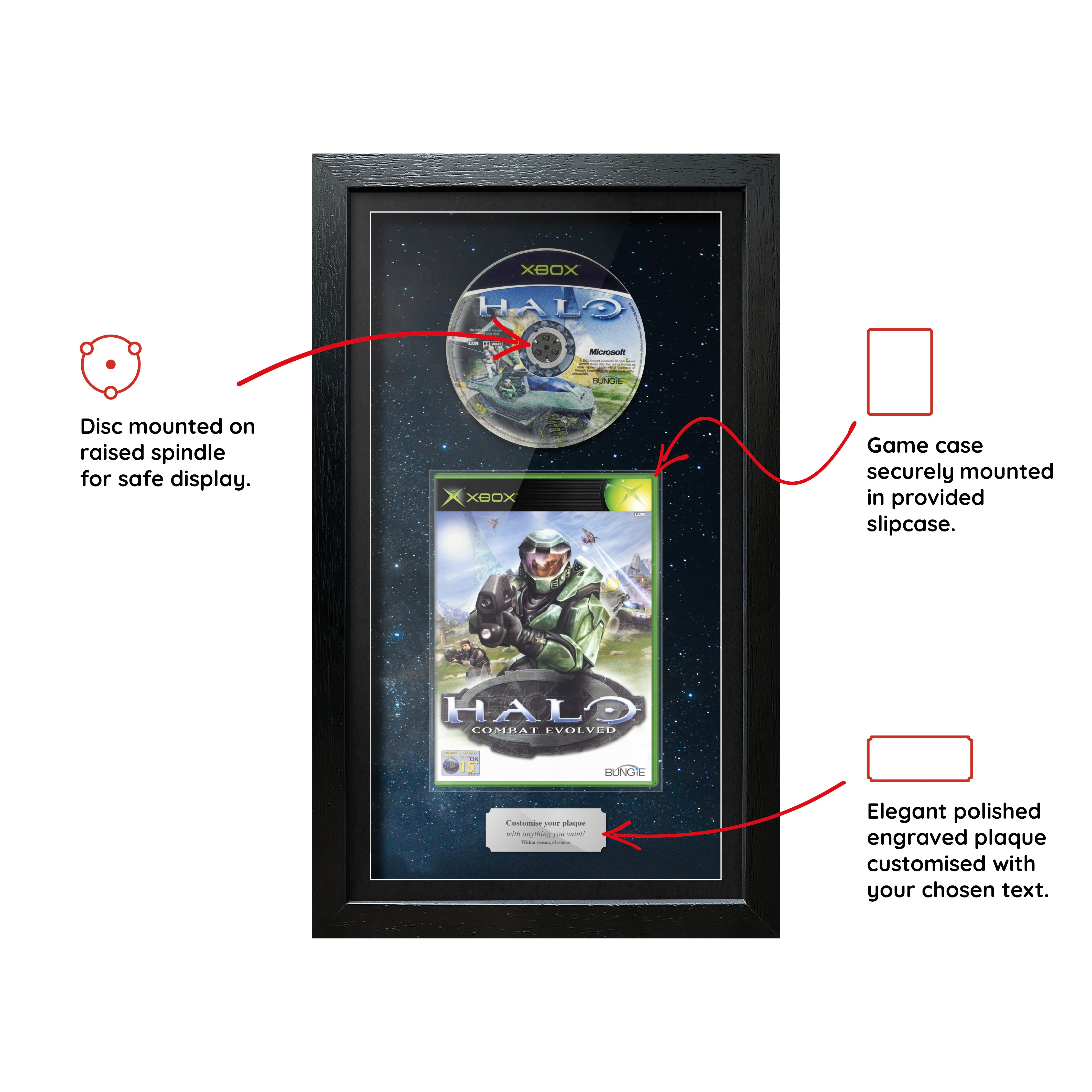 Halo: Combat Evolved (Xbox) [MINOR DAMAGE TO PRINT] Inspired By Exhibition Range Framed Game