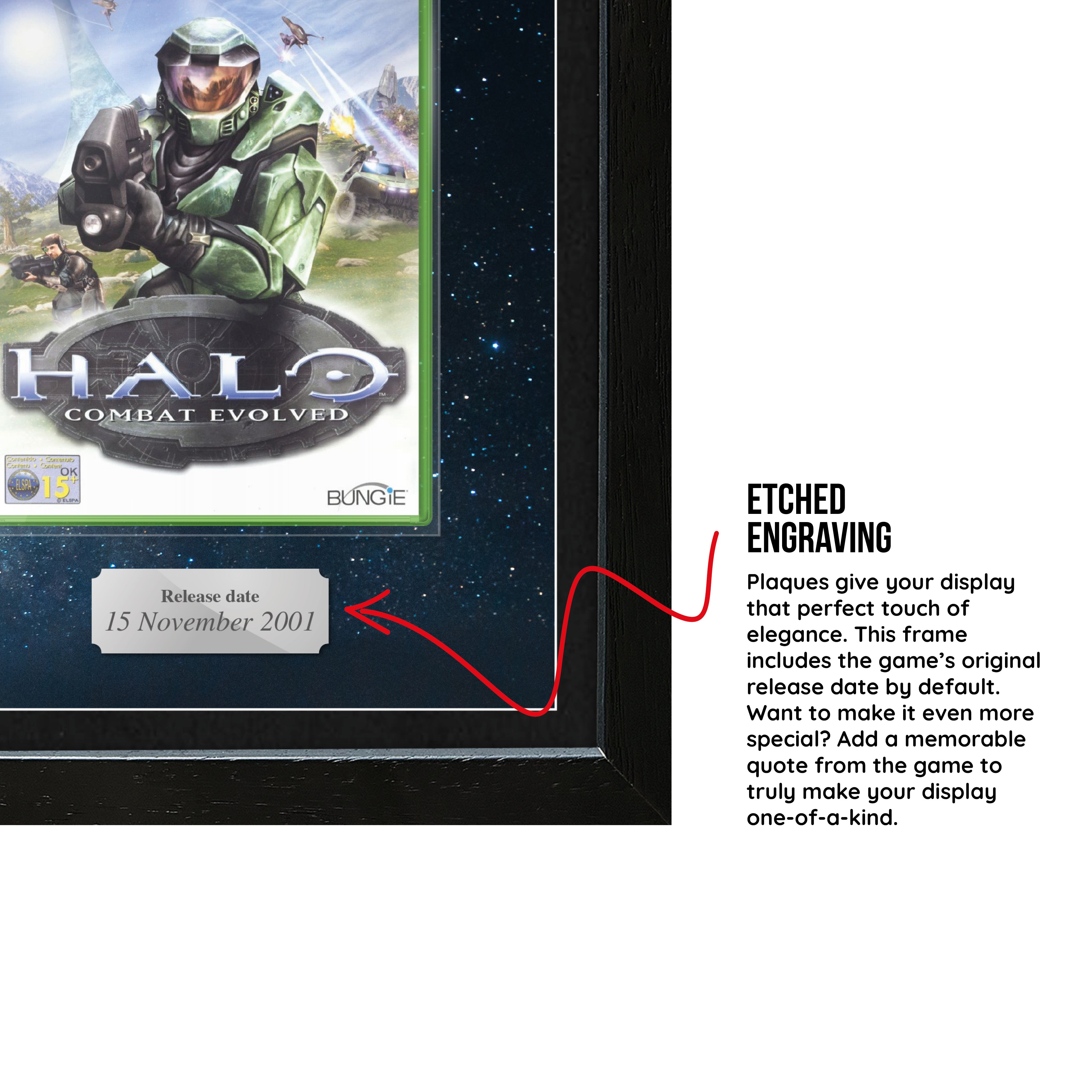 Halo: Combat Evolved (Xbox) [MINOR DAMAGE TO PRINT] Inspired By Exhibition Range Framed Game