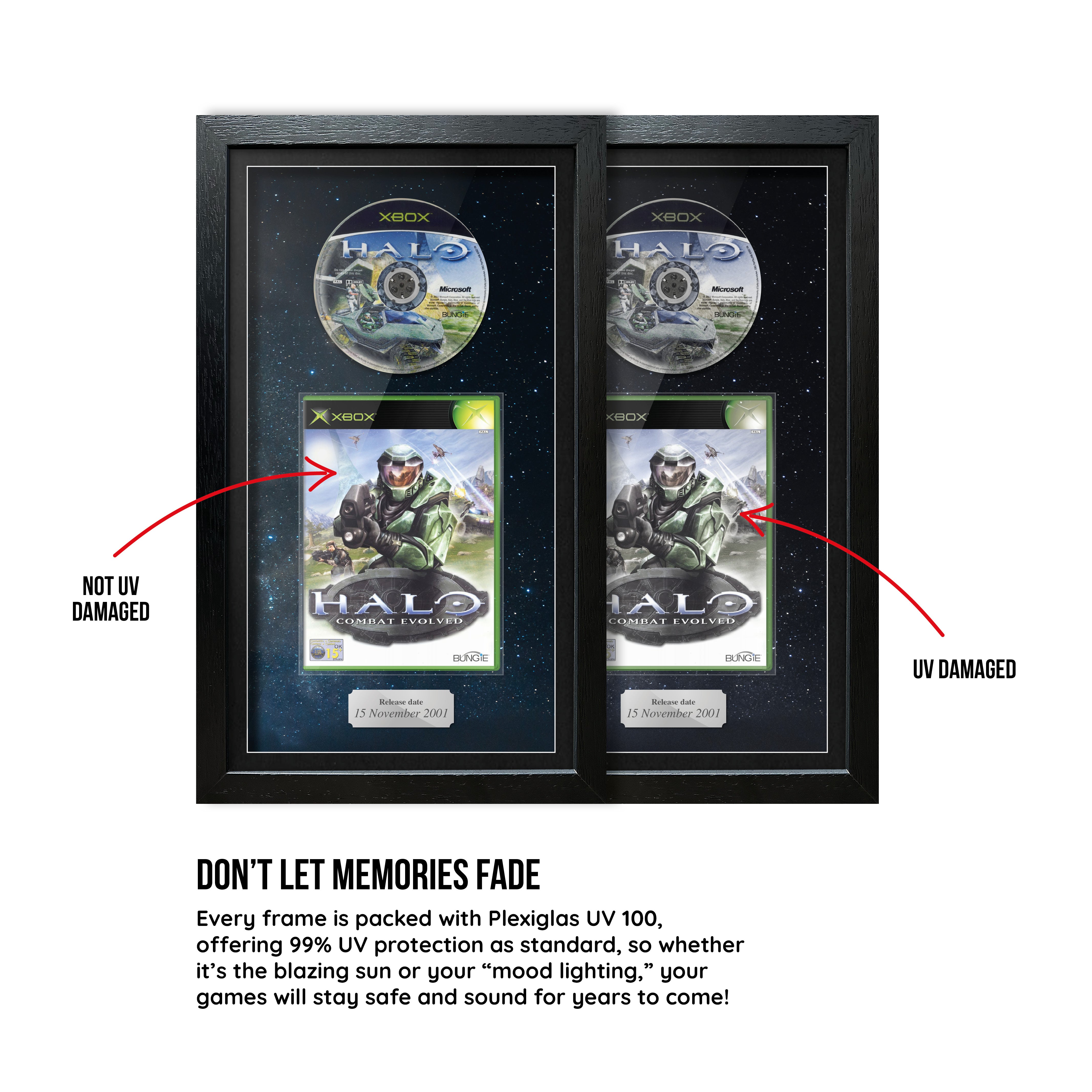 Halo: Combat Evolved (Xbox) [MINOR DAMAGE TO PRINT] Inspired By Exhibition Range Framed Game