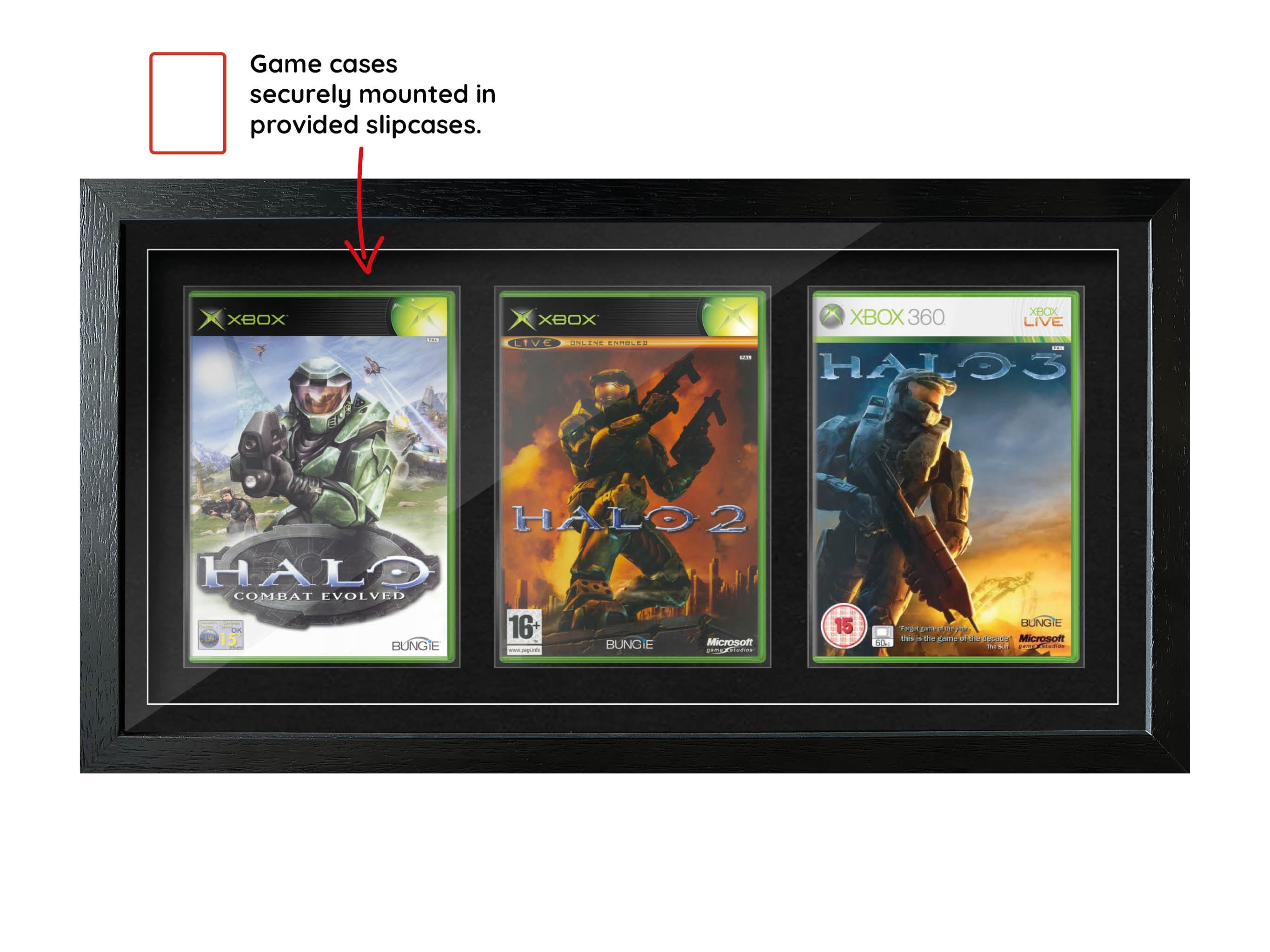 The Halo Trilogy (Xbox) Exhibition Range Framed Games