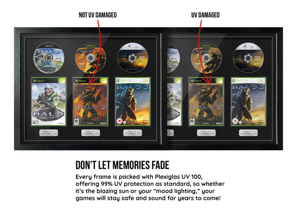 The Halo Trilogy (Xbox) [Black cut plaque] Exhibition Range Framed Games