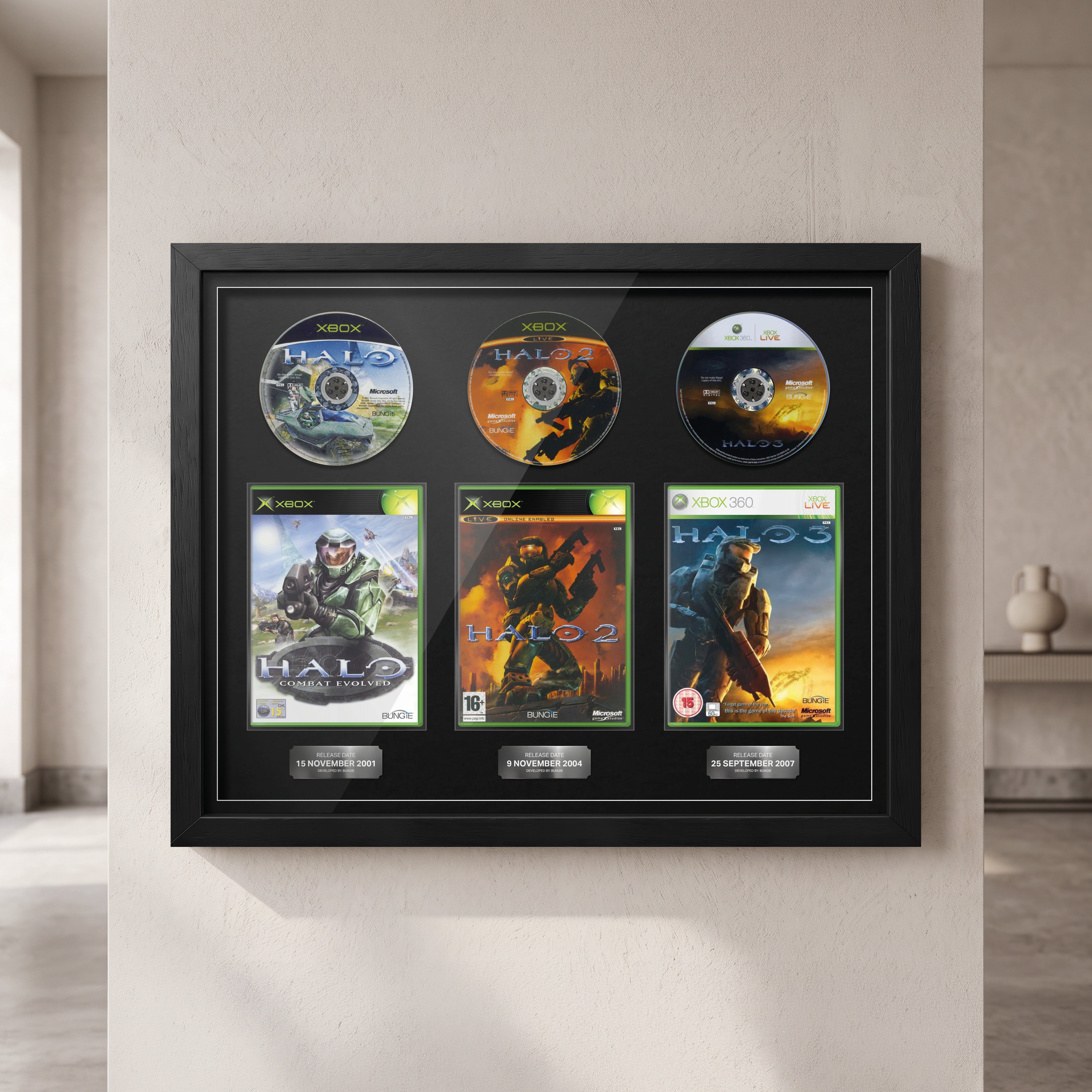 The Halo Trilogy (Xbox) Trio Framed Games