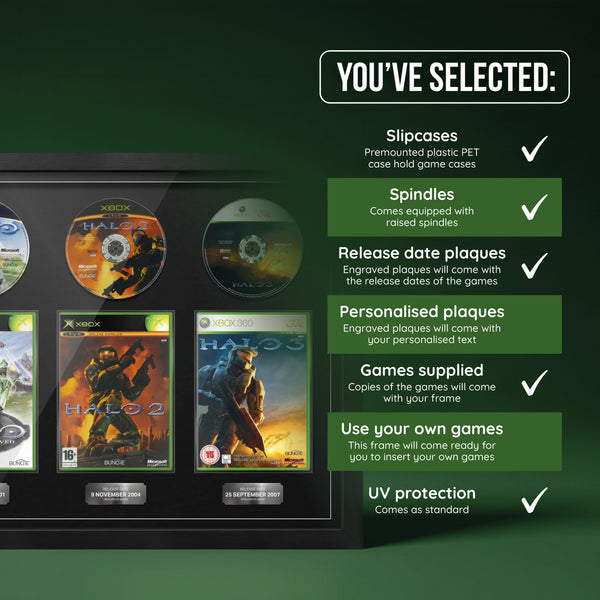 The Halo Trilogy (Xbox) Trio Framed Games