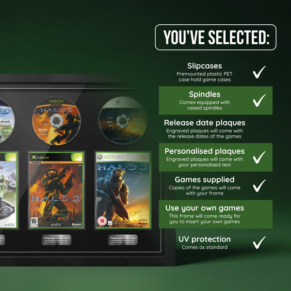 The Halo Trilogy (Xbox) Trio Framed Games