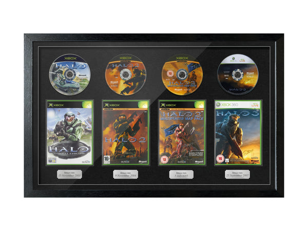 The Halo Trilogy Map Pack (Xbox) Quadrilogy Exhibition Range Framed