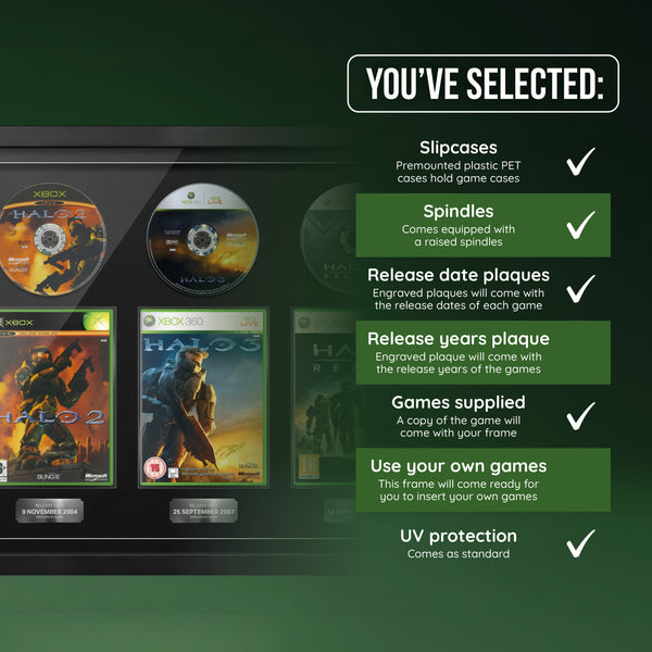 The Halo Trilogy + Reach (Xbox) Quad Range Framed Games