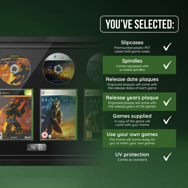 The Halo Trilogy + Reach (Xbox) Quad Range Framed Games