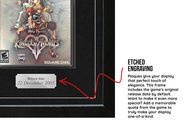 Kingdom Hearts 2 NTSC Version (PS2) Exhibition Range Framed Game