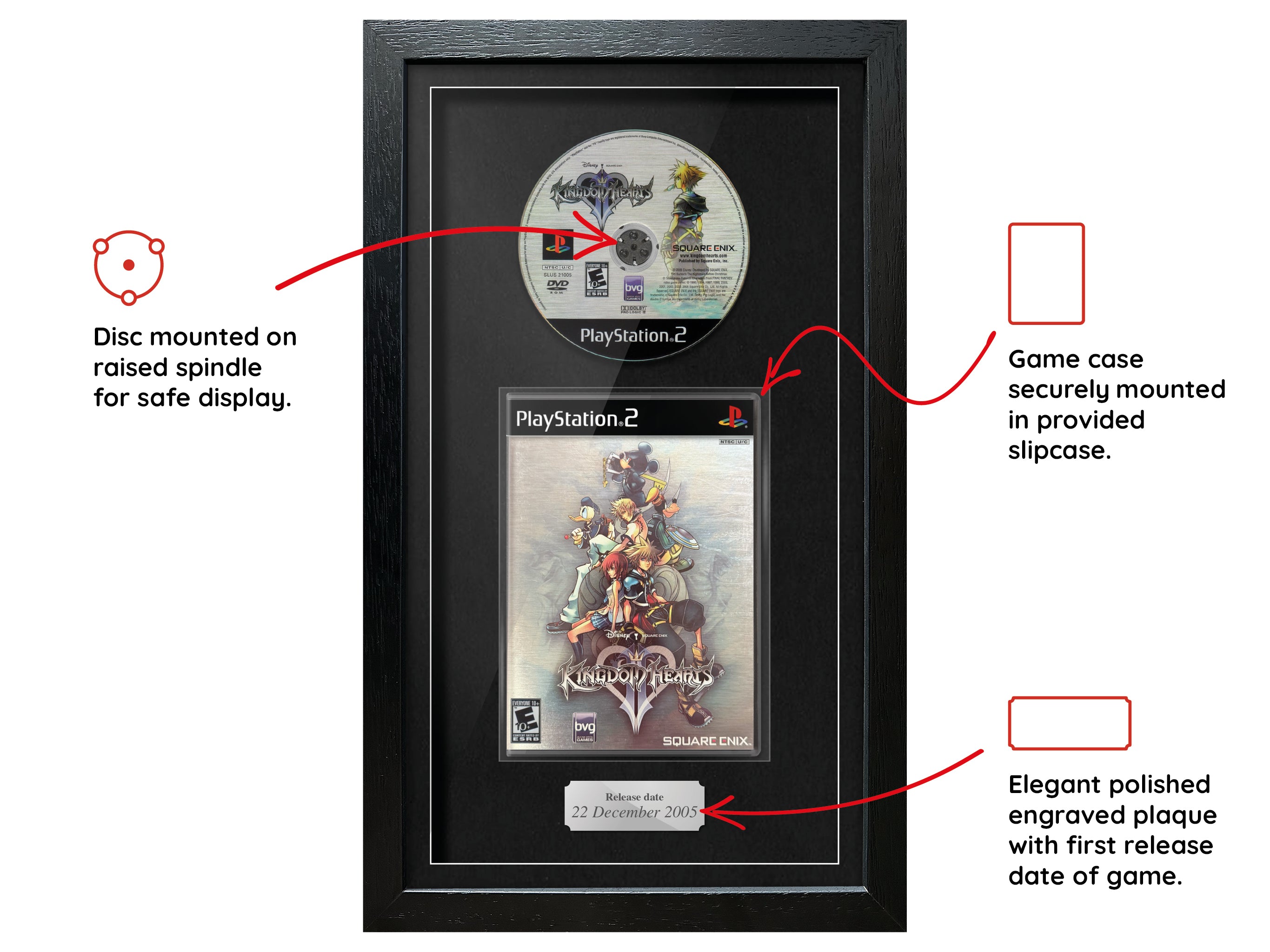 Kingdom Hearts 2 NTSC Version (PS2) Exhibition Range Framed Game