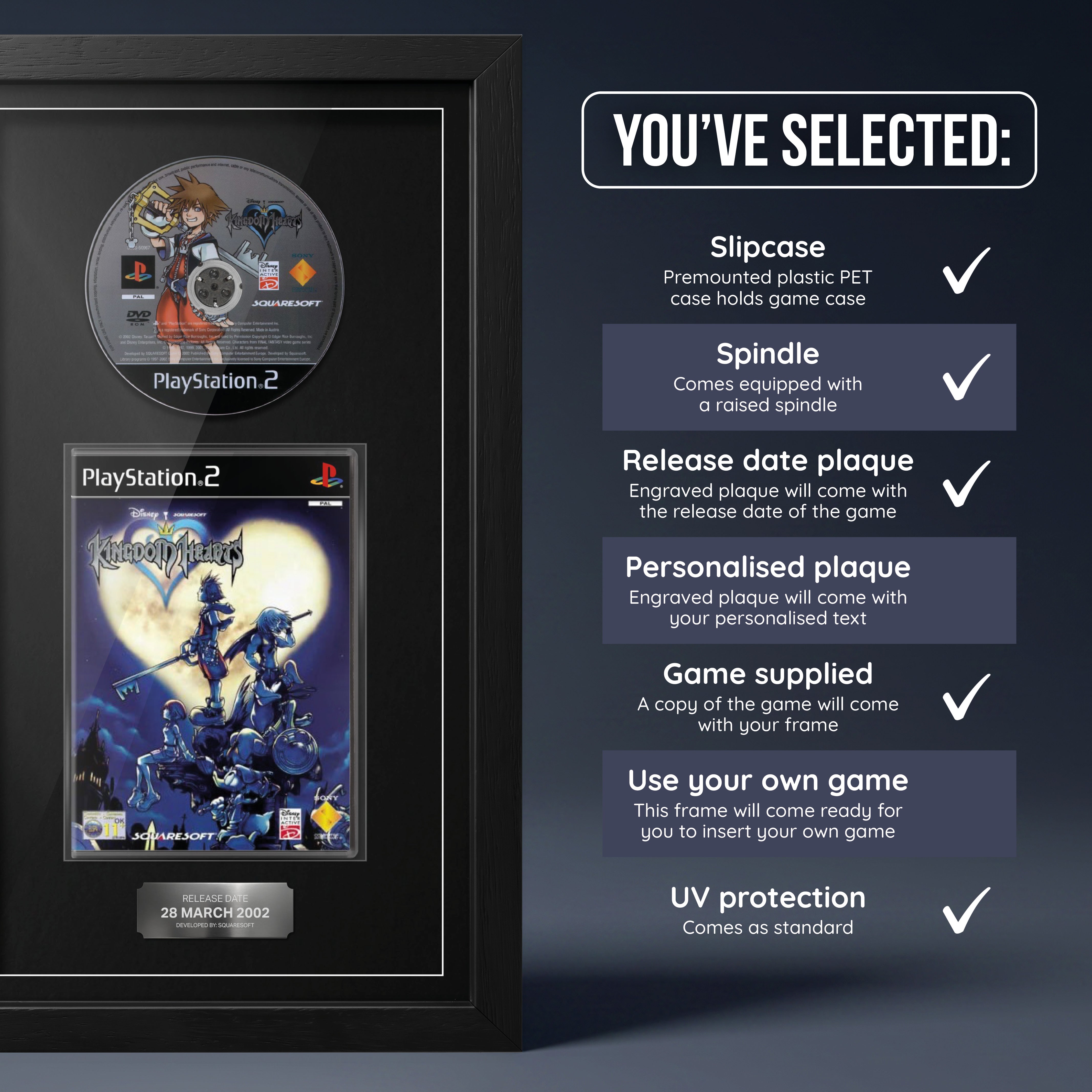 Kingdom Hearts (PS2) Exhibition Range Framed Game
