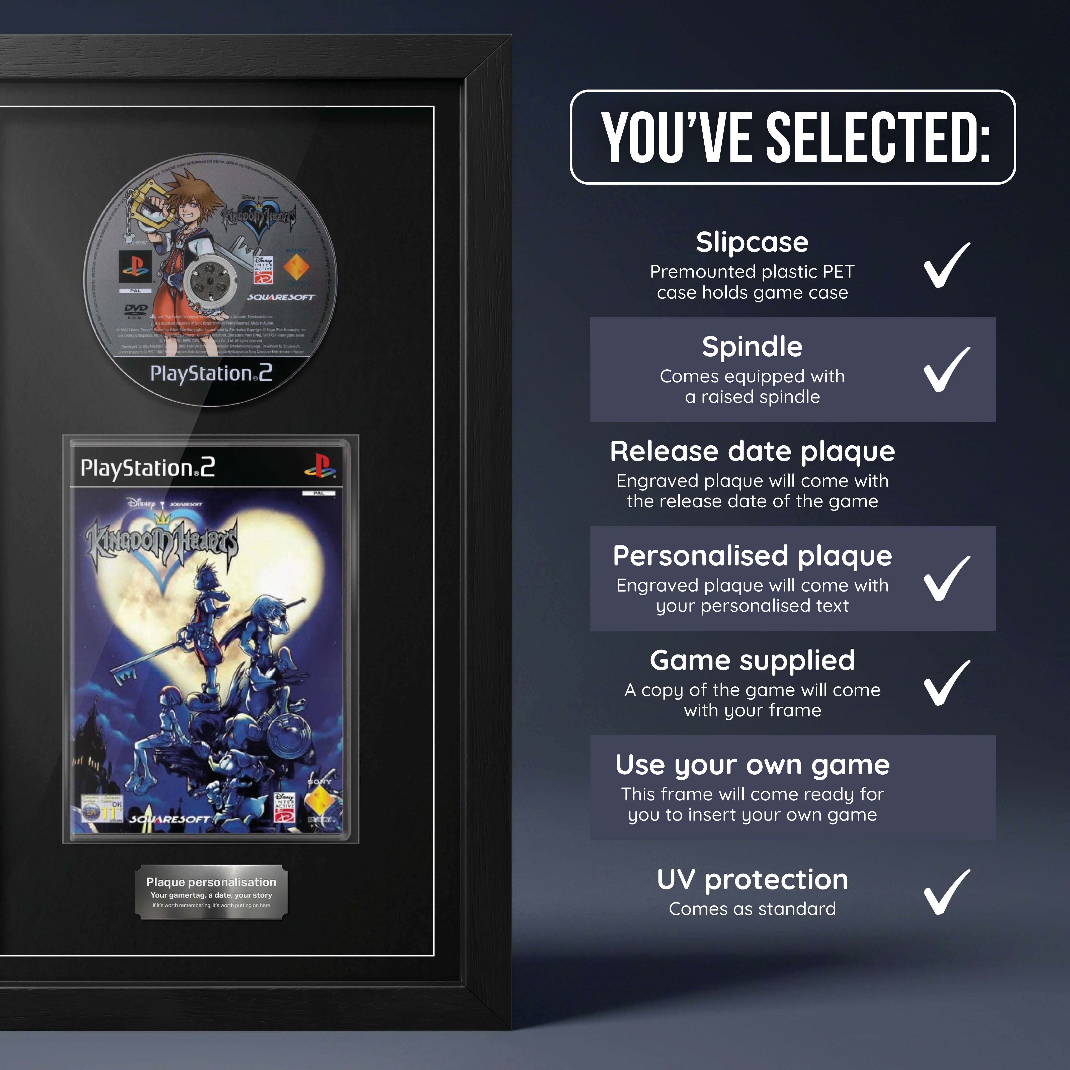 Kingdom Hearts (PS2) Exhibition Range Framed Game
