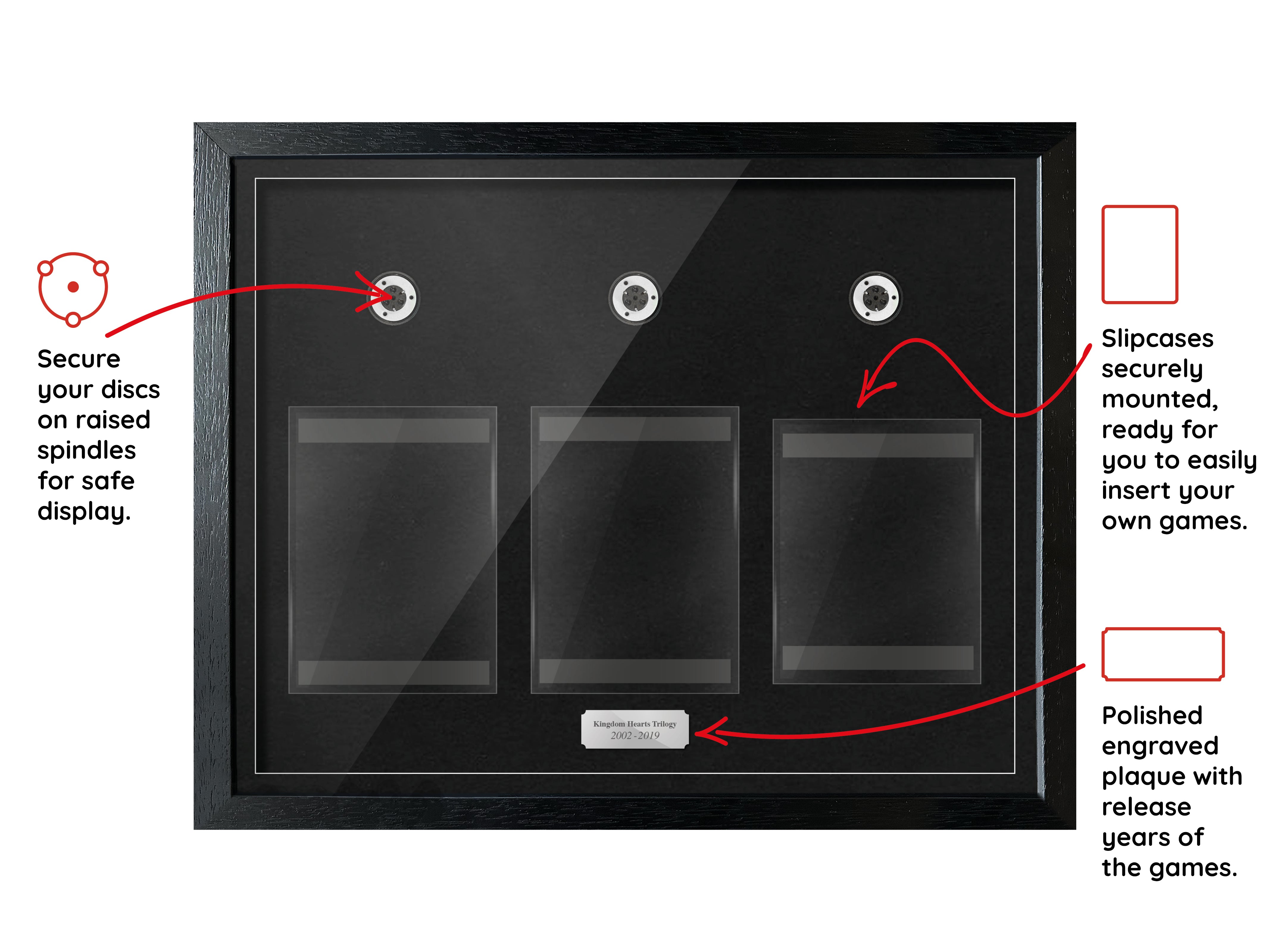 The Kingdom Hearts Trilogy (PS2/PS4) Exhibition Range Framed Games