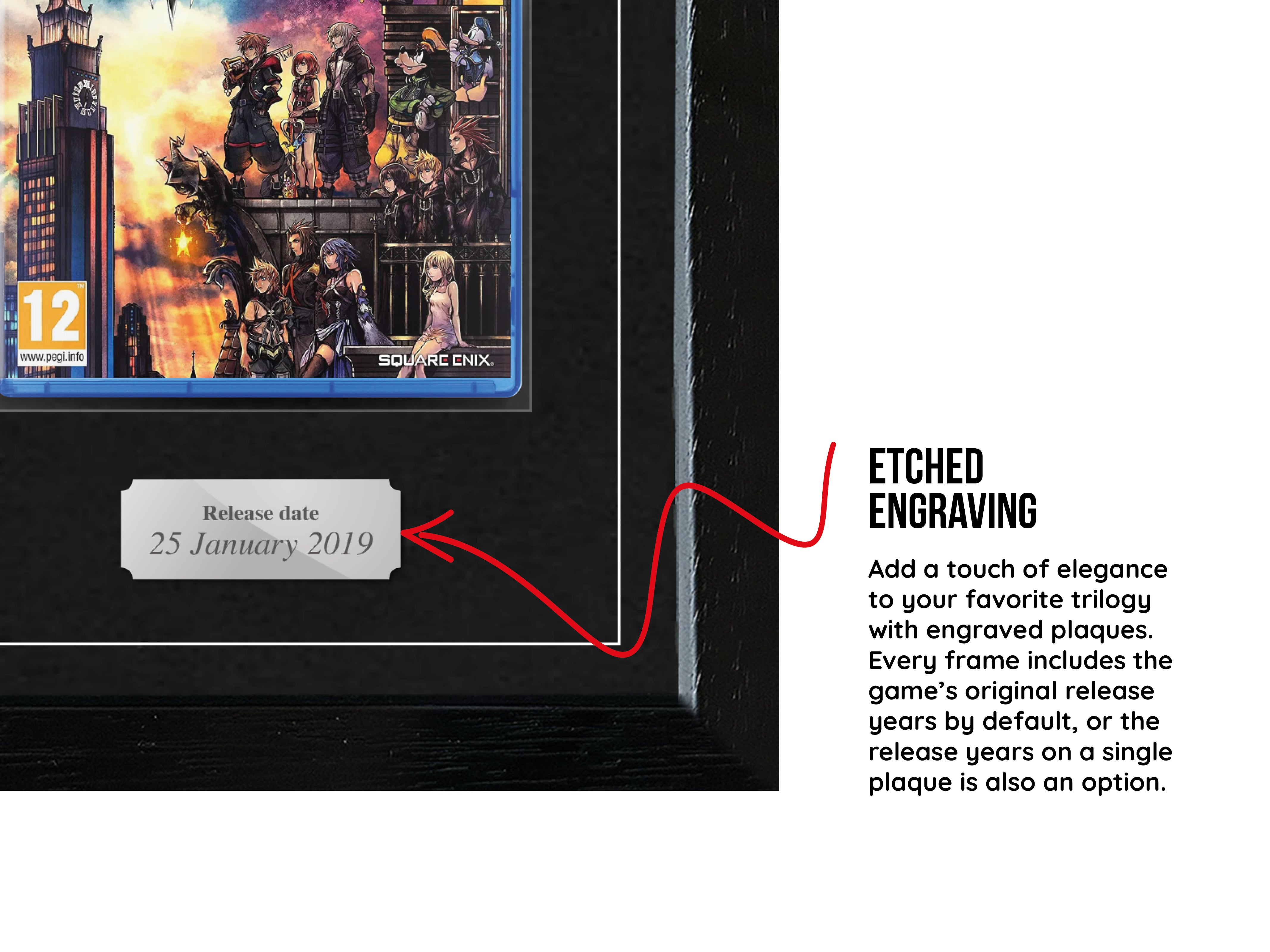 The Kingdom Hearts Trilogy (PS2/PS4) Exhibition Range Framed Games