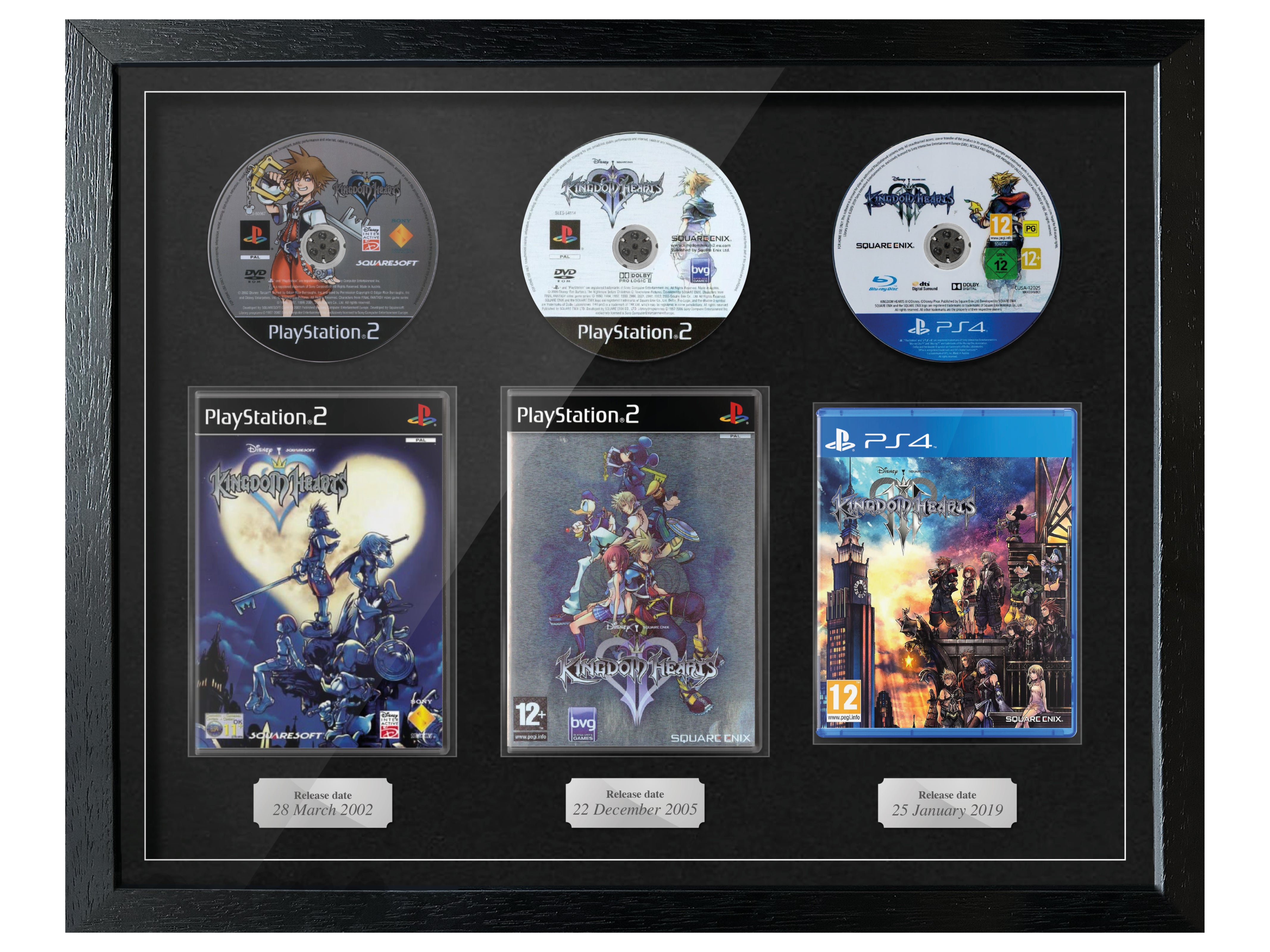 The Kingdom Hearts Trilogy (PS2/PS4) Exhibition Range Framed Games