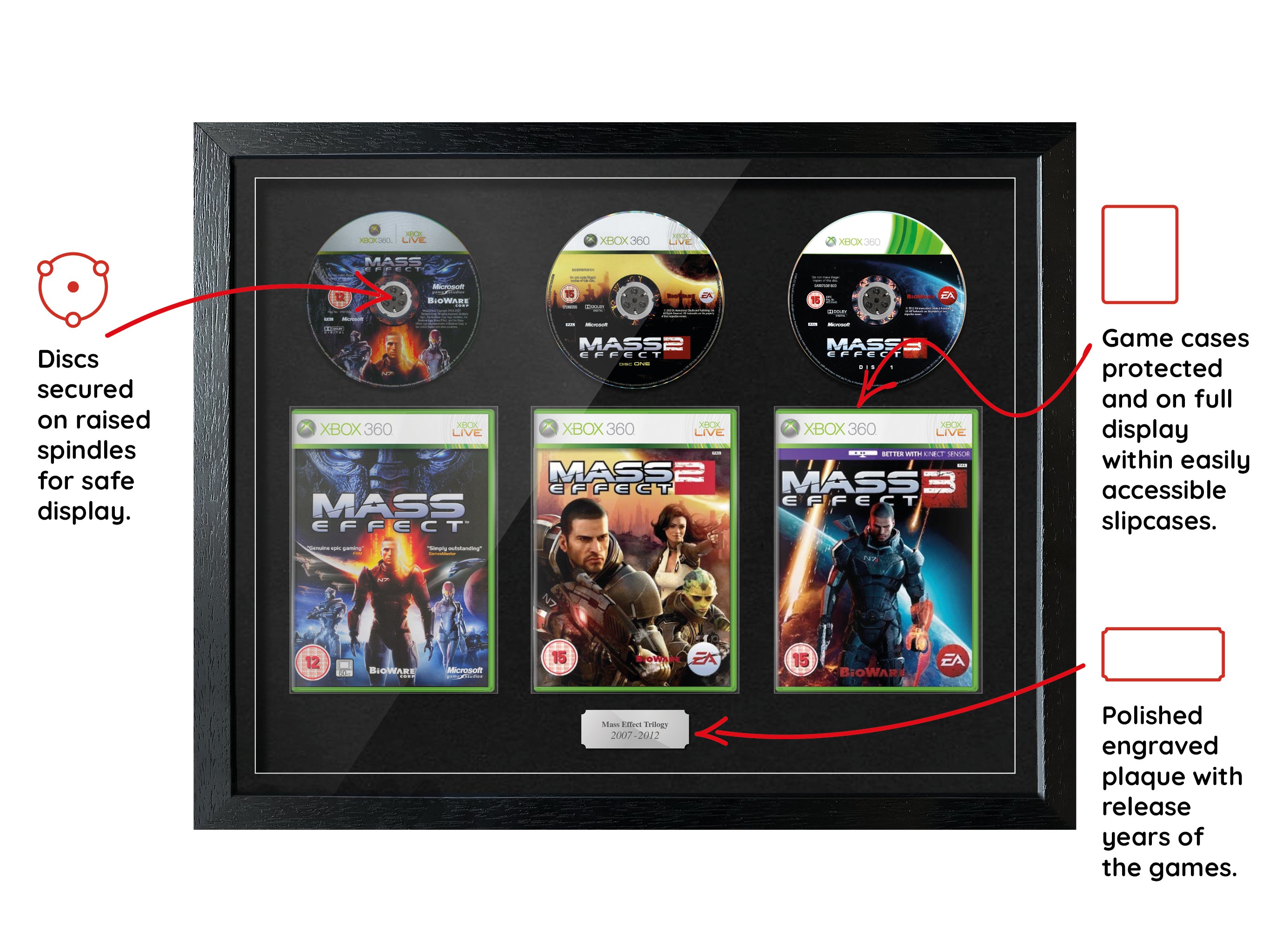 The Mass Effect Trilogy (Xbox 360) Exhibition Range Framed Games
