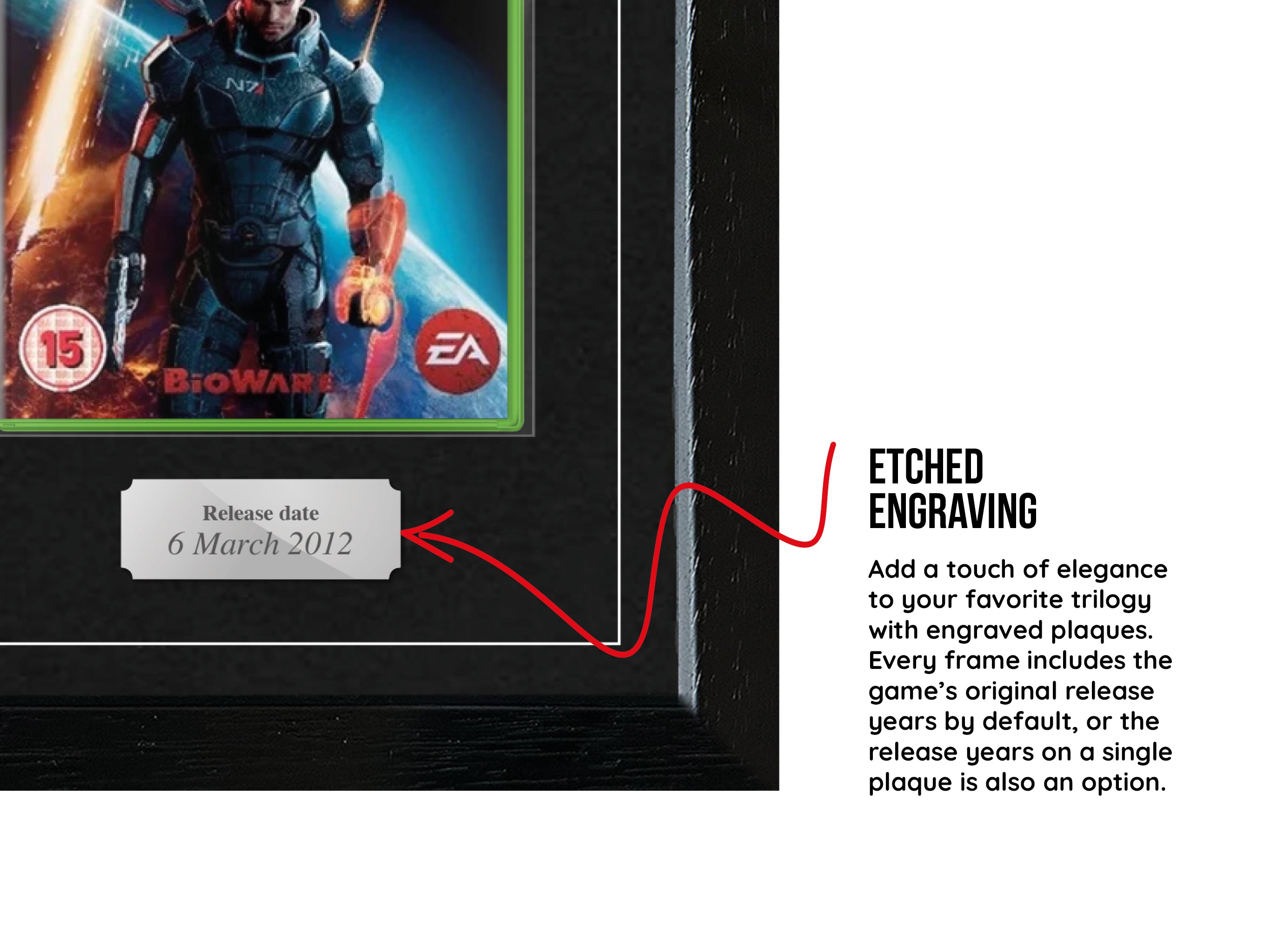 The Mass Effect Trilogy (Xbox 360) Exhibition Range Framed Games