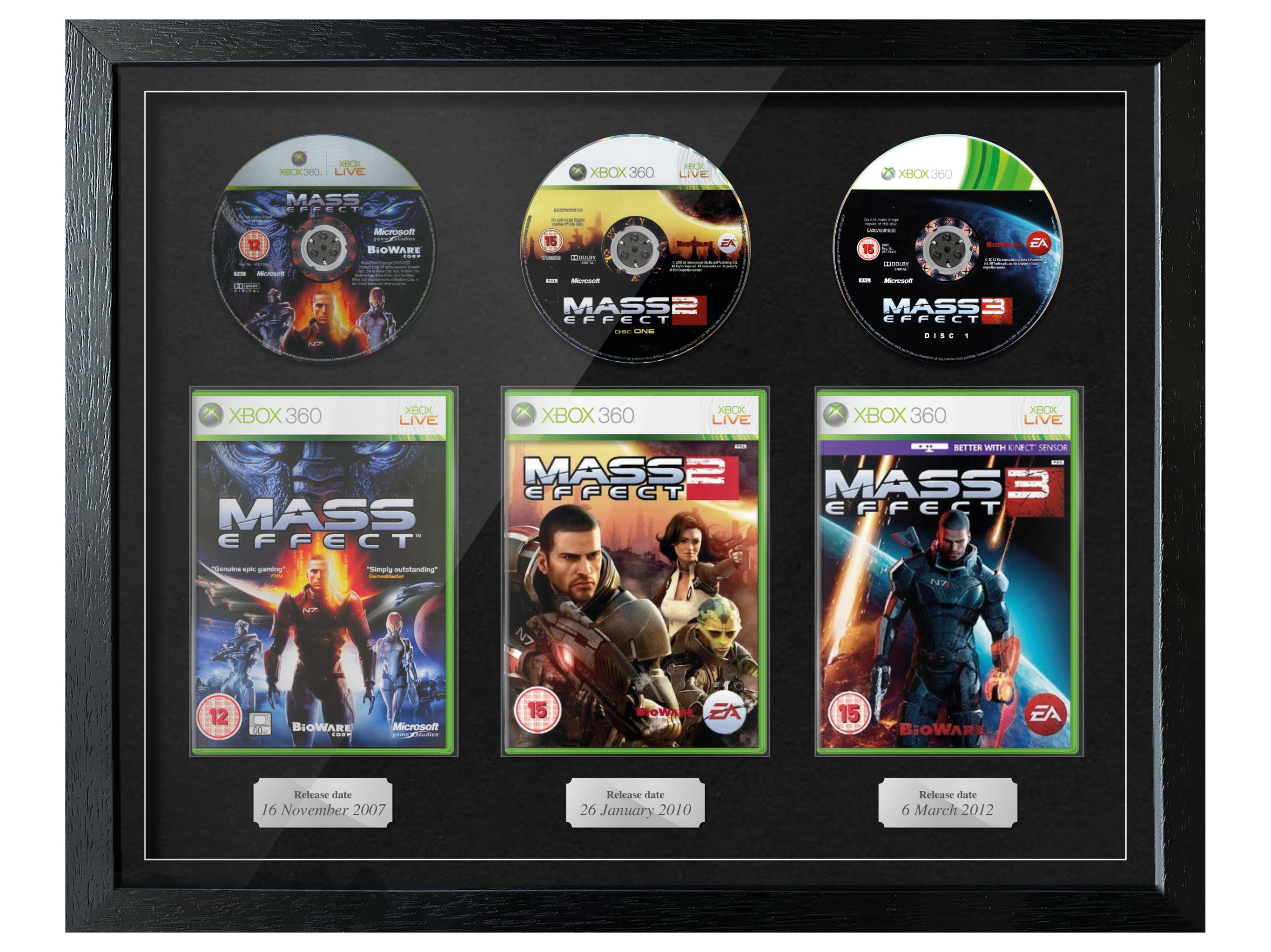The Mass Effect Trilogy (Xbox 360) Exhibition Range Framed Games
