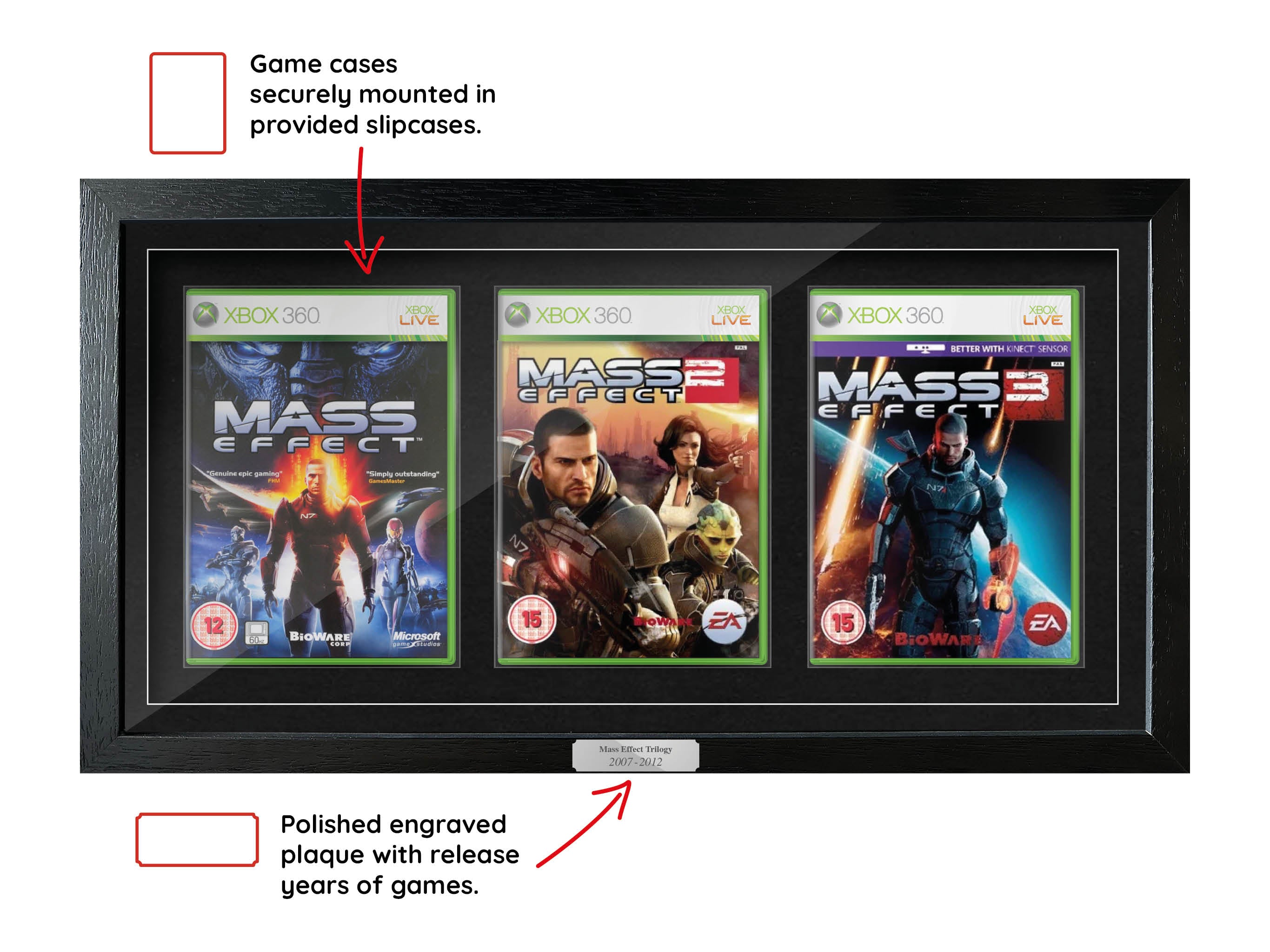 The Mass Effect Trilogy (Xbox 360) Exhibition Range Framed Games