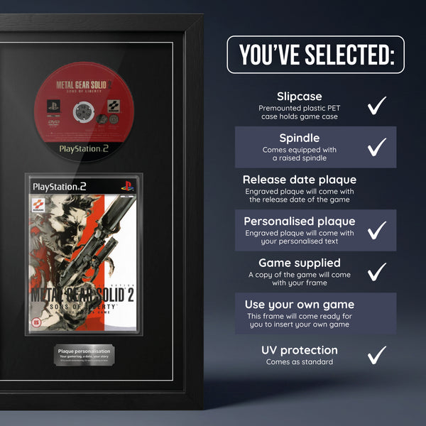 Metal Gear Solid 2: Sons of Liberty (PS2) Exhibition Range Framed Game