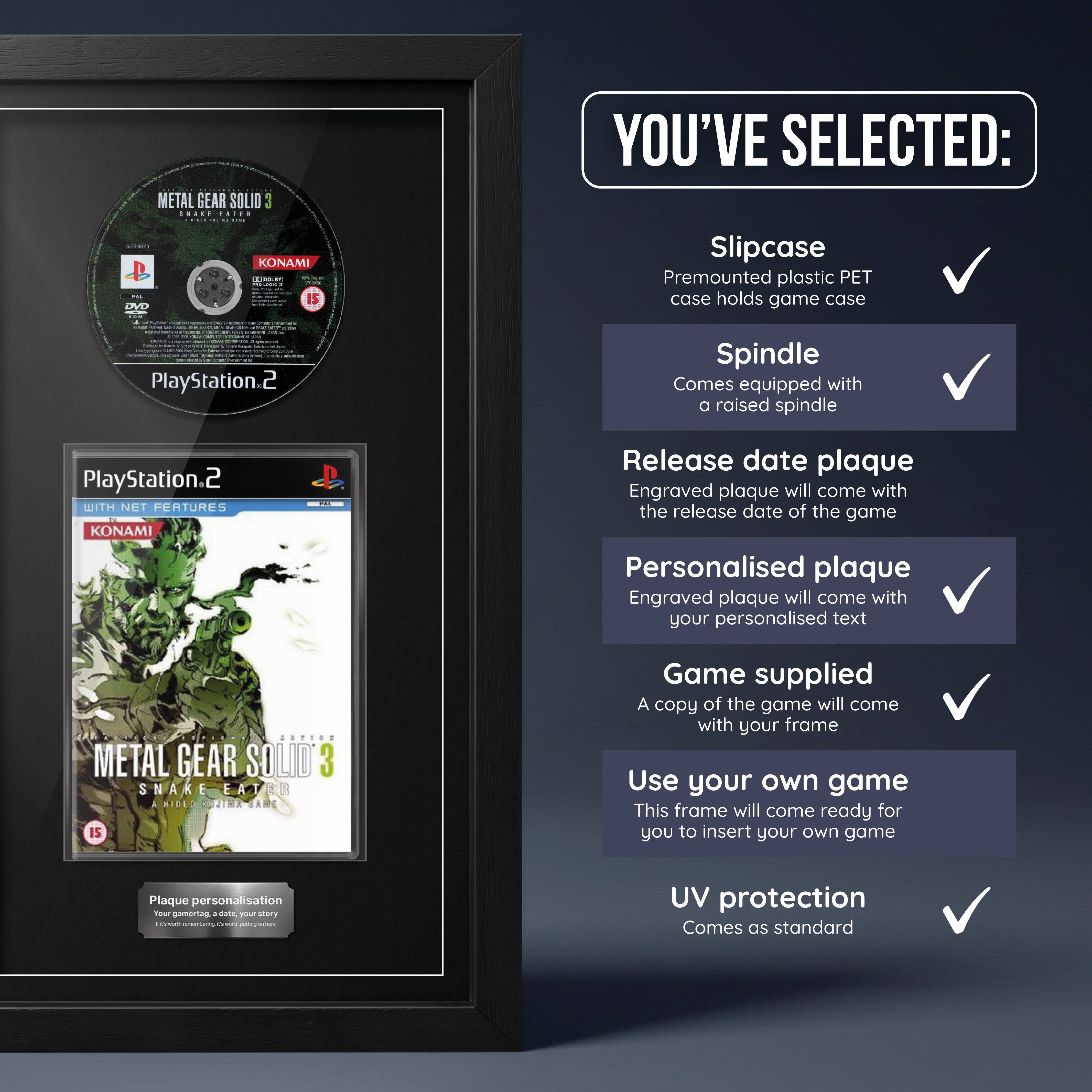 Metal Gear Solid 3: Snake Eater (PS2) Exhibition Range Framed Game