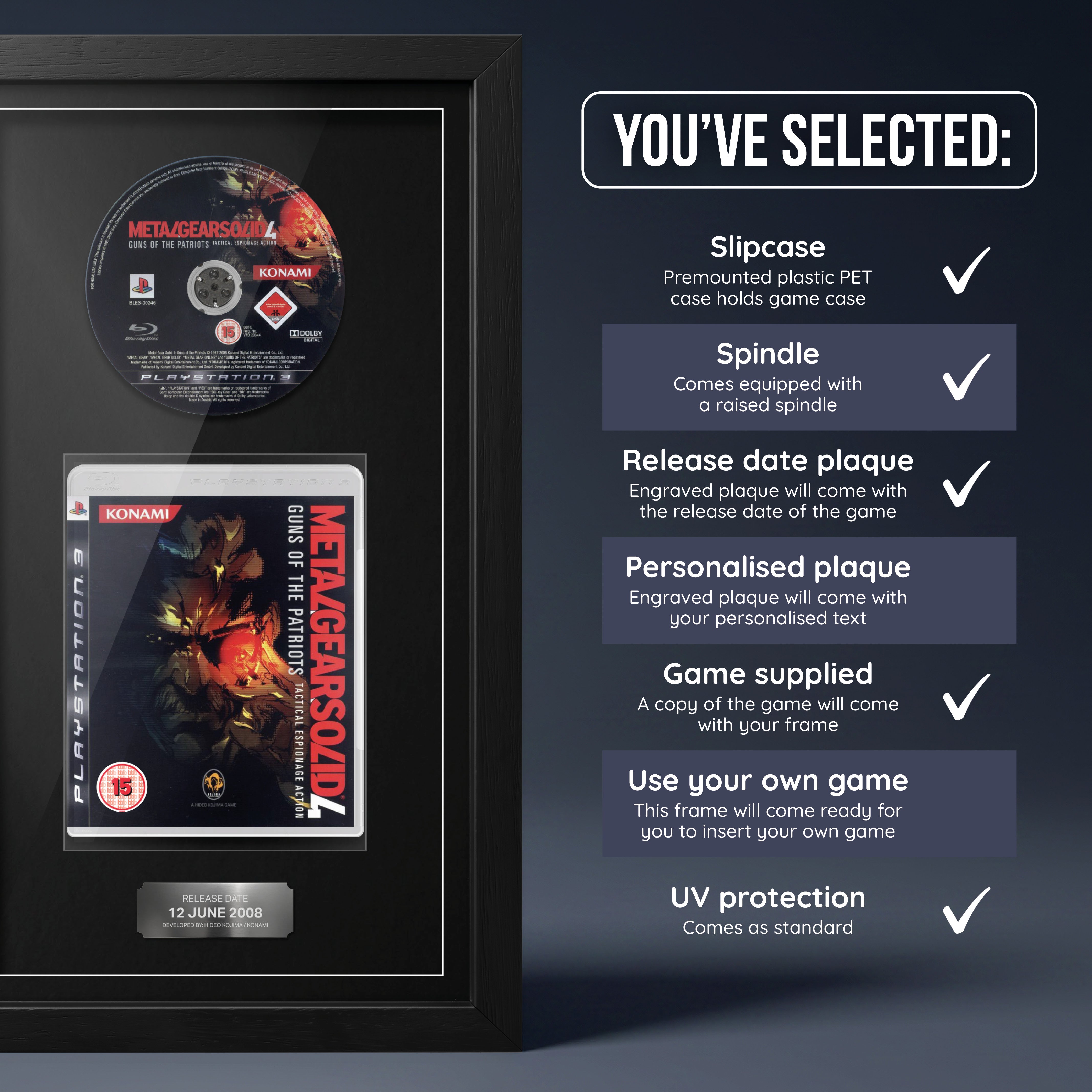 Metal Gear Solid 4: Guns of the Patriots (PS3) Exhibition Range Framed Game