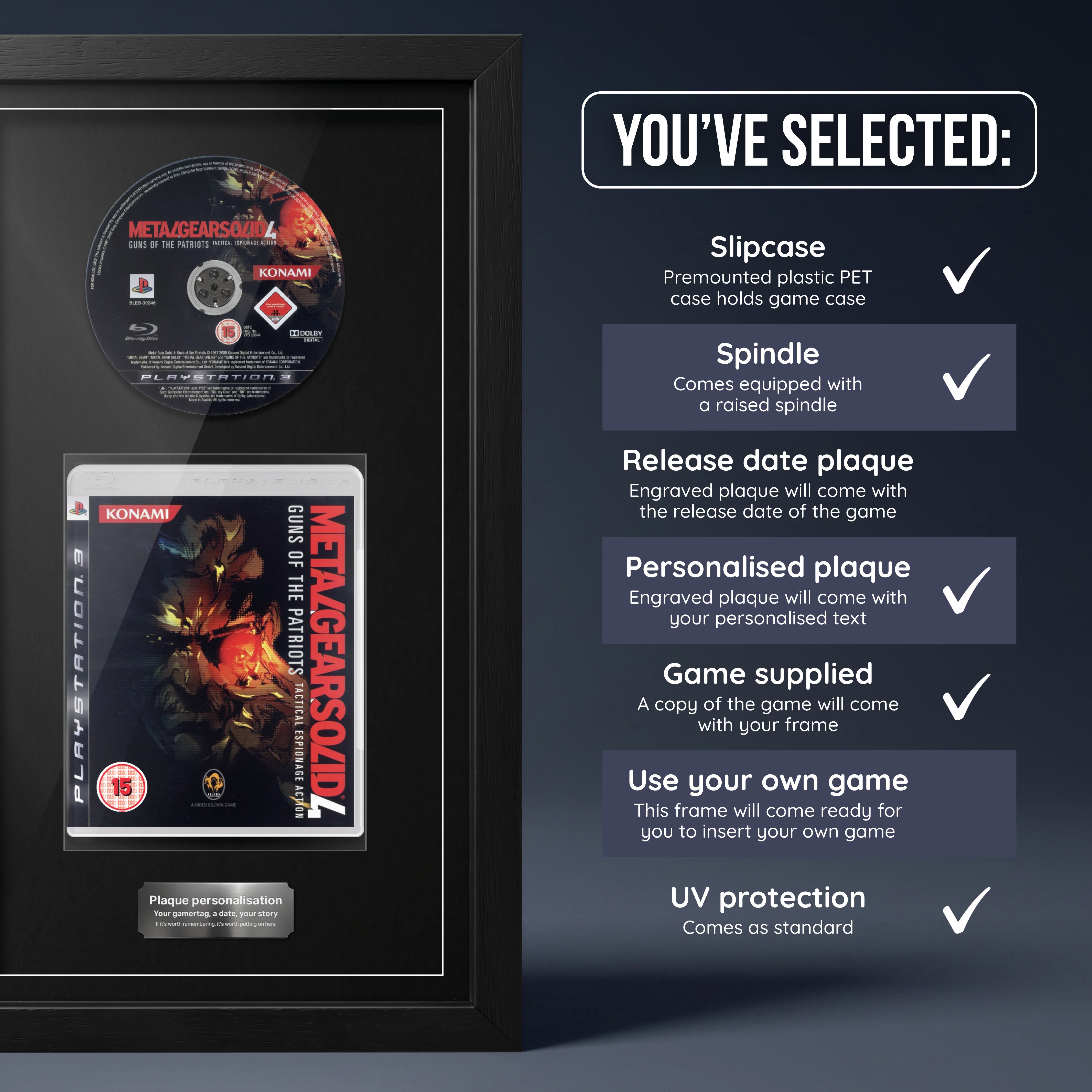 Metal Gear Solid 4: Guns of the Patriots (PS3) Exhibition Range Framed Game