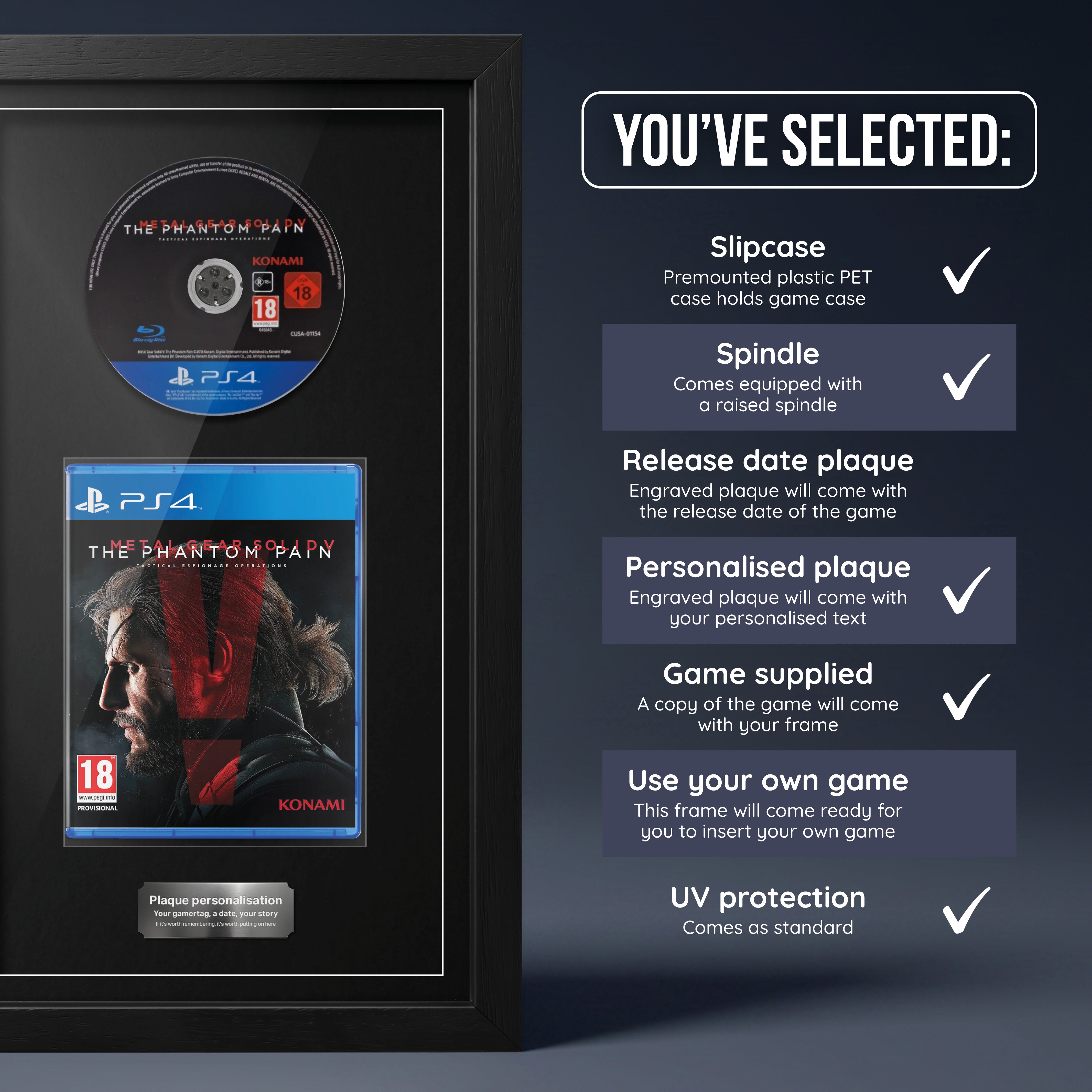 Metal Gear Solid V: The Phantom Pain (PS4) Exhibition Range Framed Game