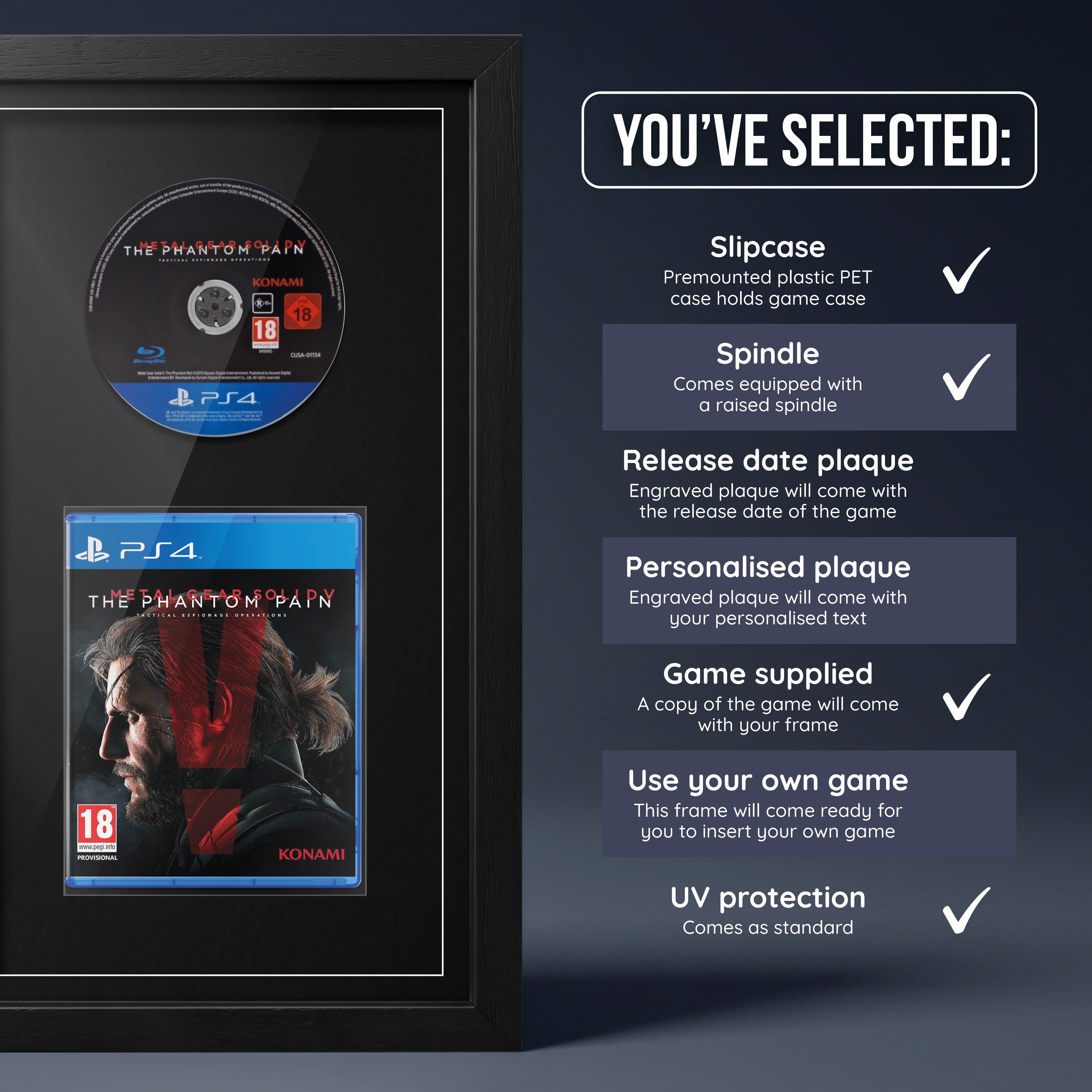 Metal Gear Solid V: The Phantom Pain (PS4) Exhibition Range Framed Game