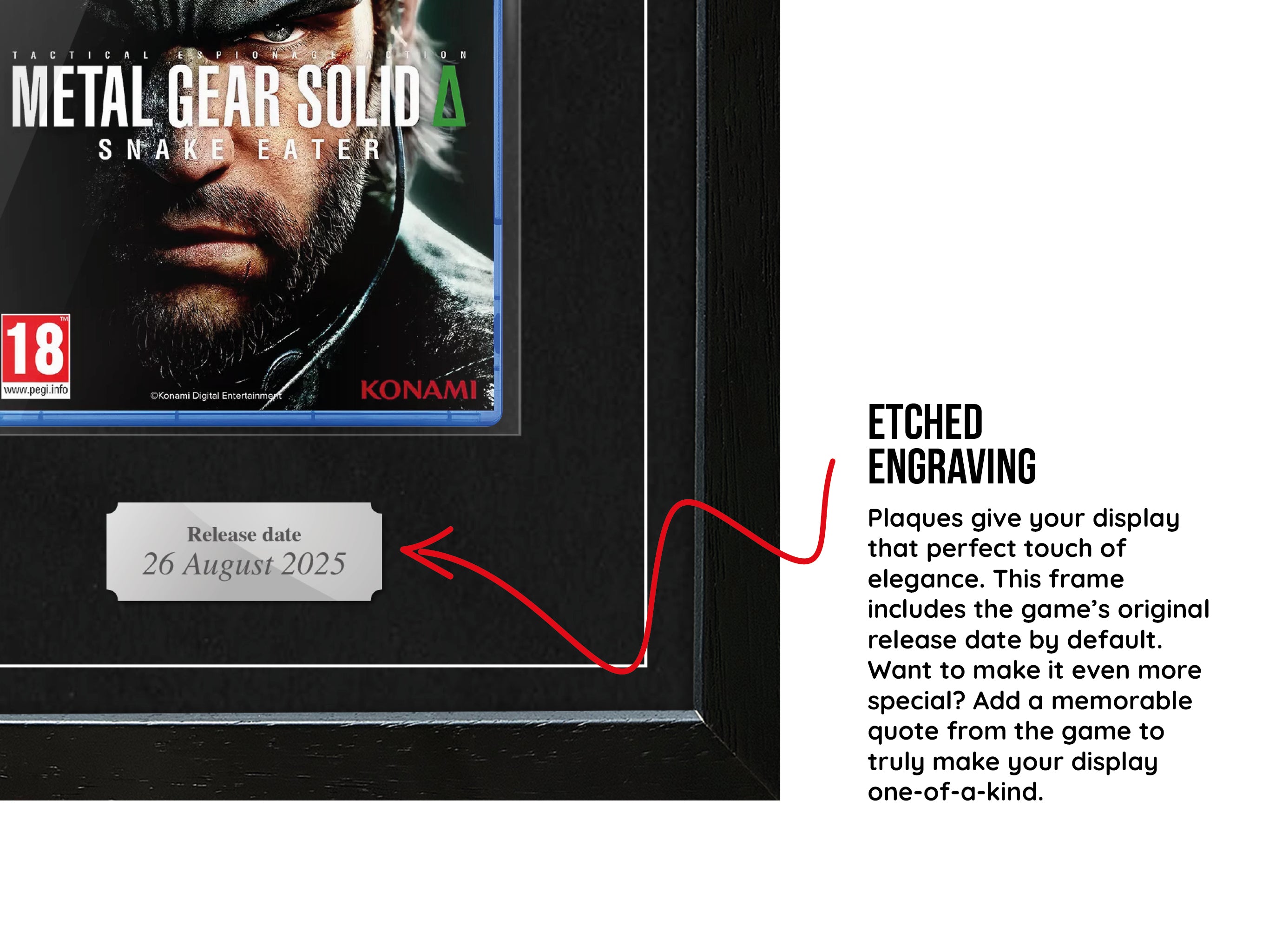 Metal Gear Solid Δ: Snake Eater (PS5) Exhibition Range Framed Game
