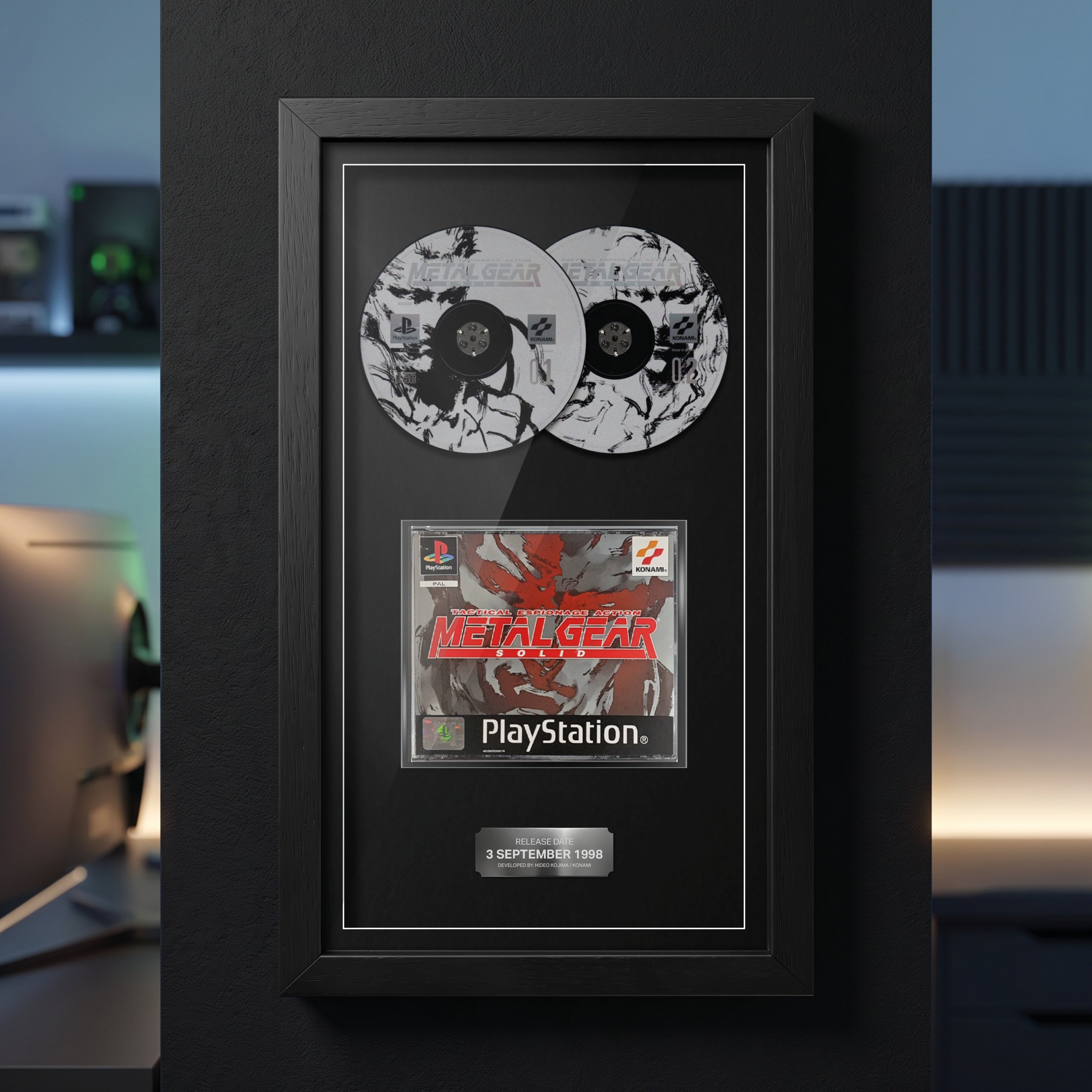Metal Gear Solid (PS1) Exhibition Range Framed Game