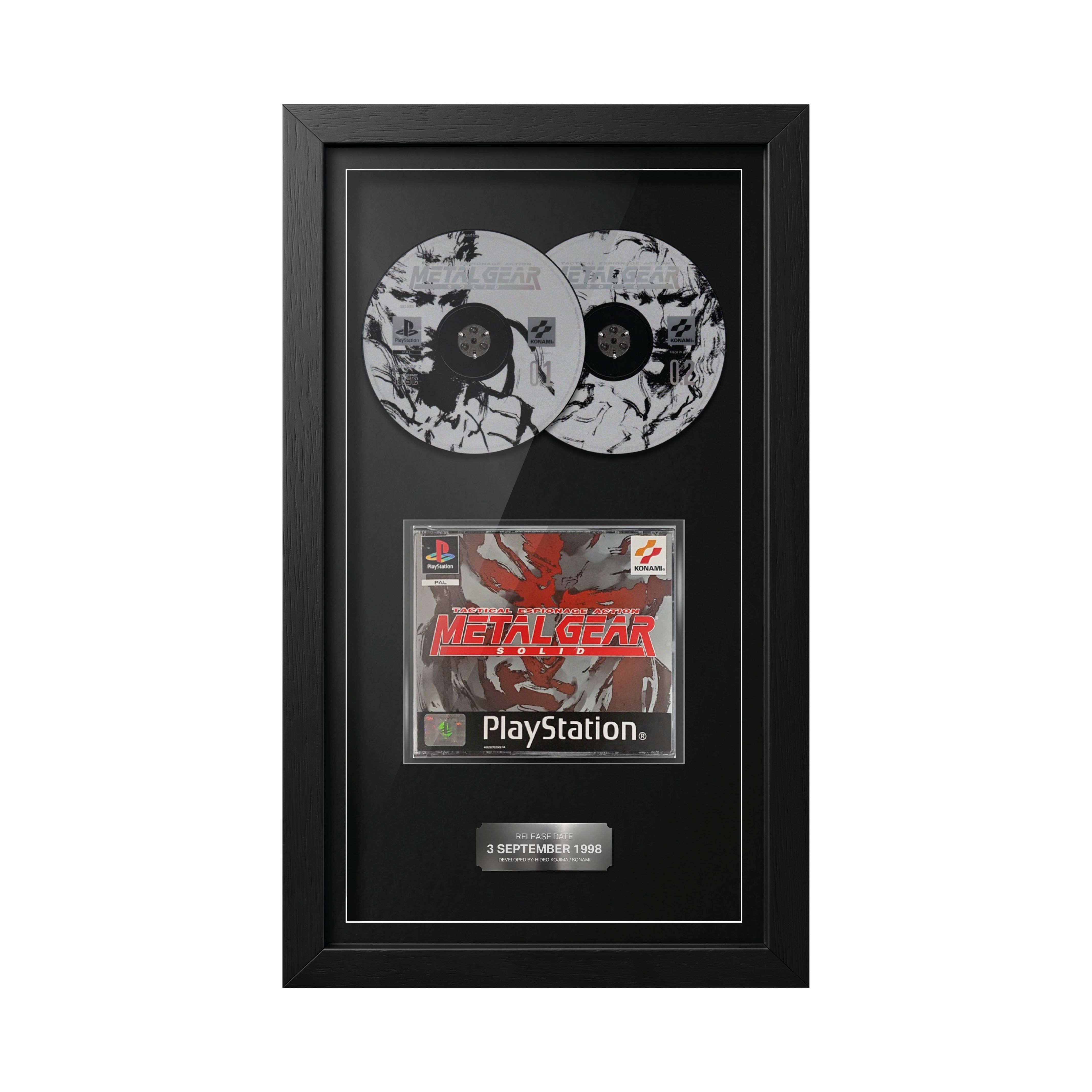Metal Gear Solid (PS1) Exhibition Range Framed Game