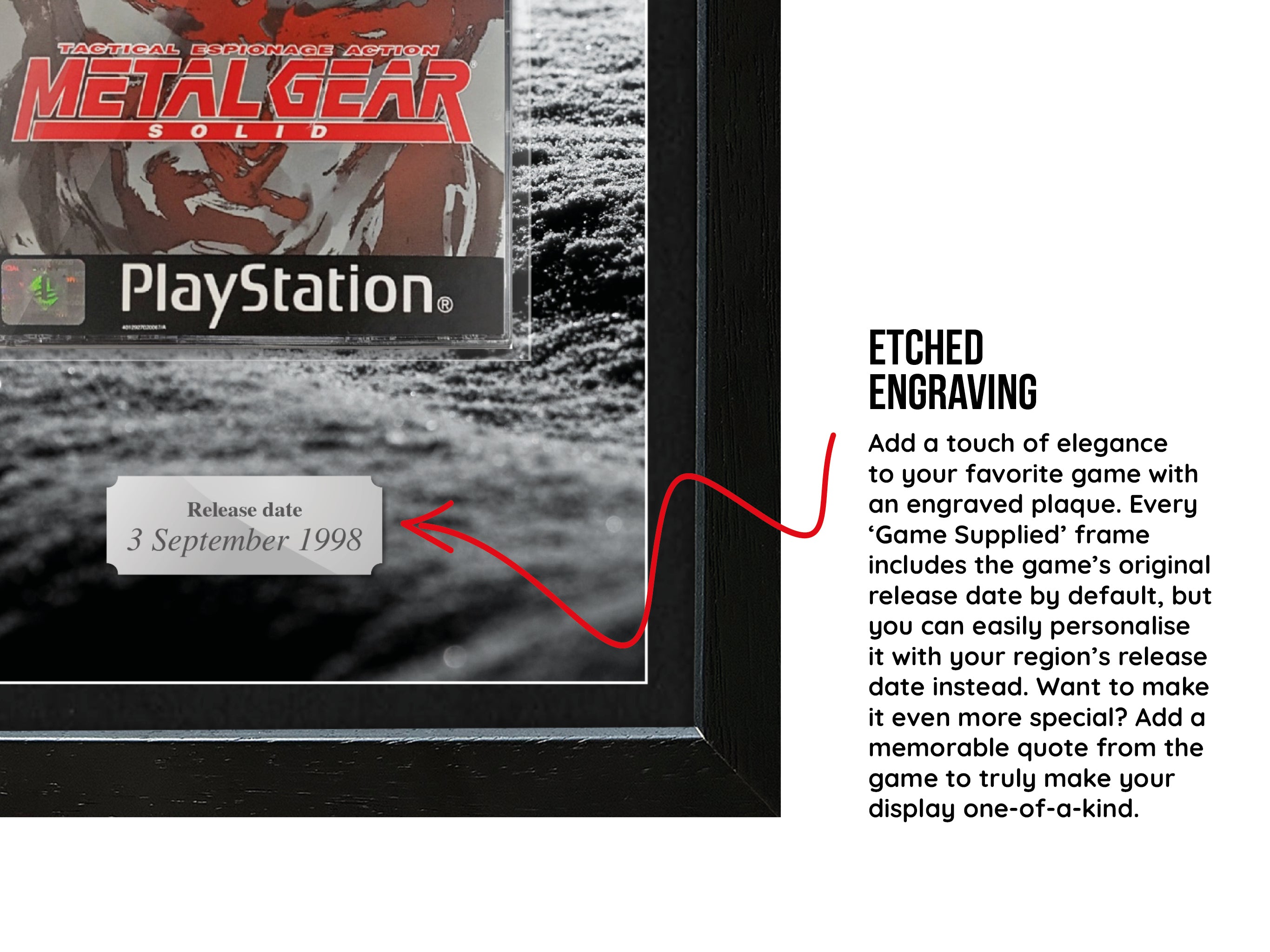 Metal Gear Solid (PS1) Inspired By Exhibition Range Framed Game