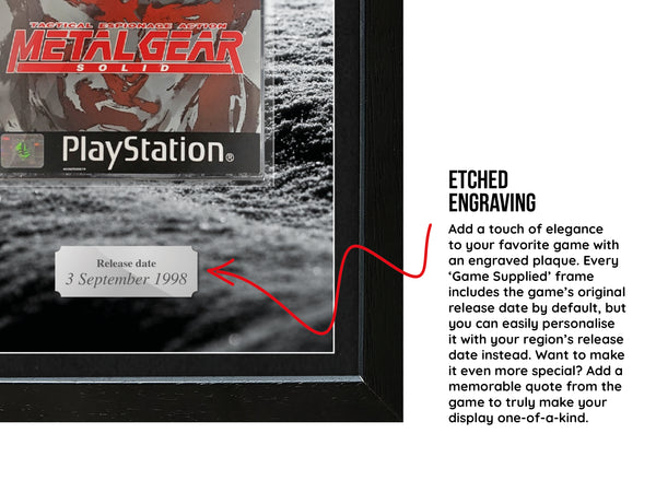 Metal Gear Solid (PS1) Inspired By Exhibition Range Framed Game