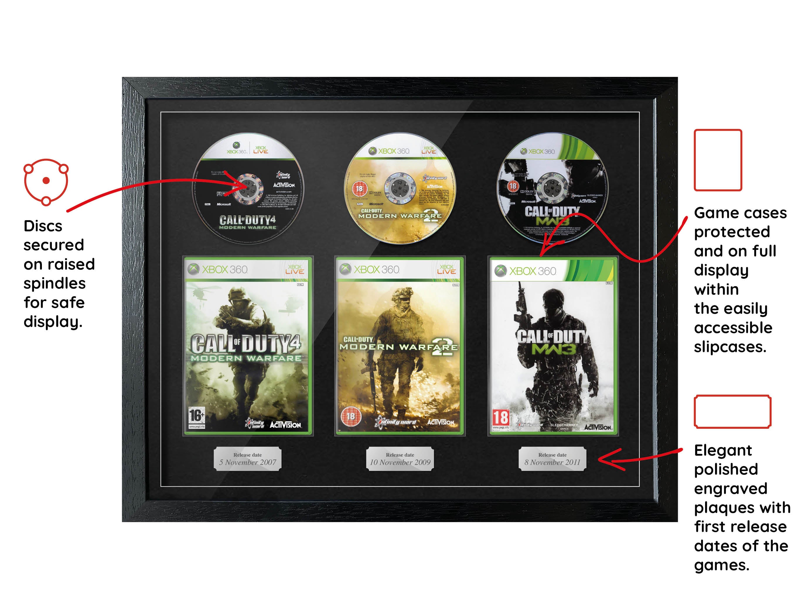 The Modern Warfare Trilogy (Xbox 360) Exhibition Range Framed Games