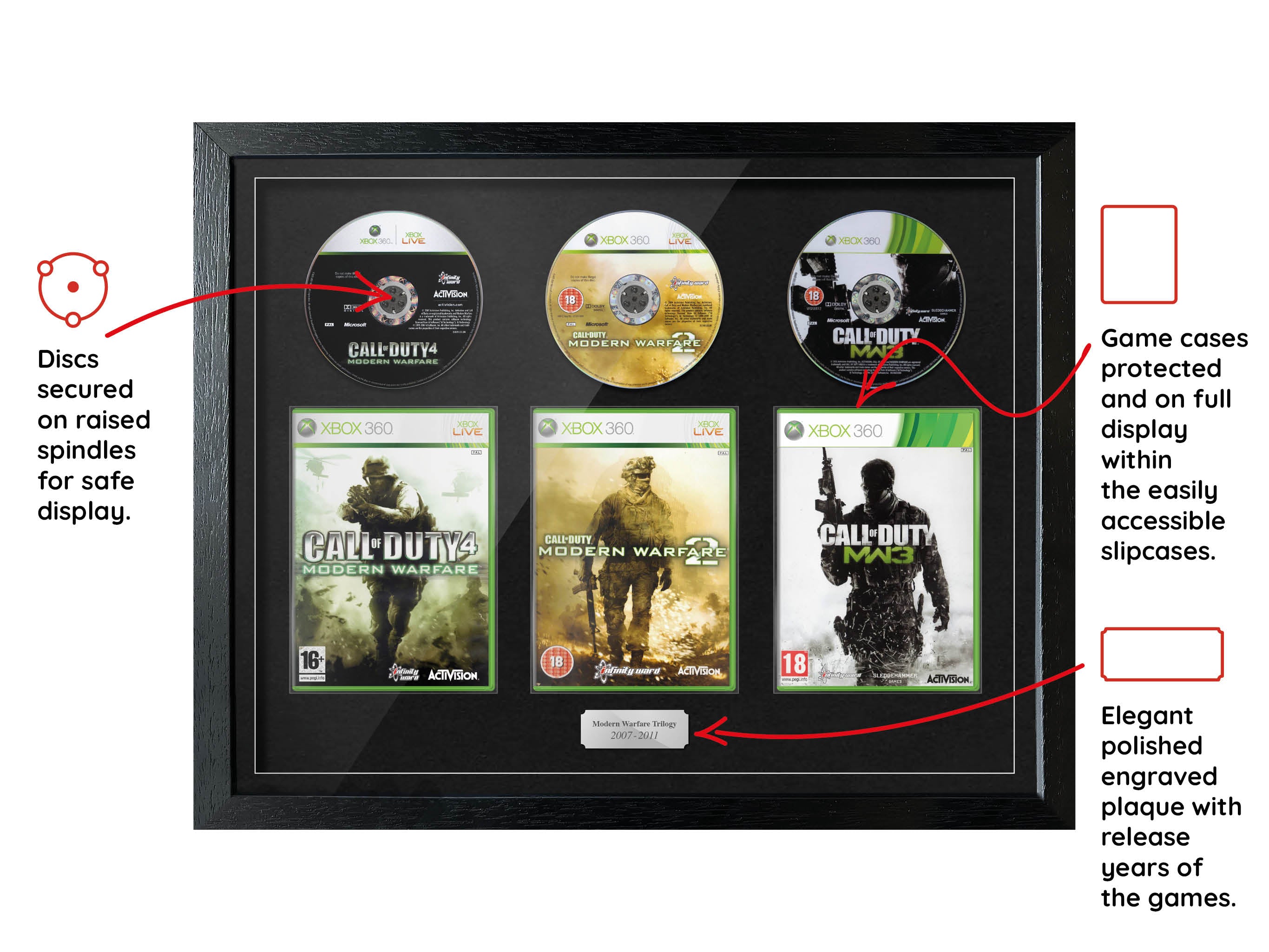 The Modern Warfare Trilogy (Xbox 360) Exhibition Range Framed Games
