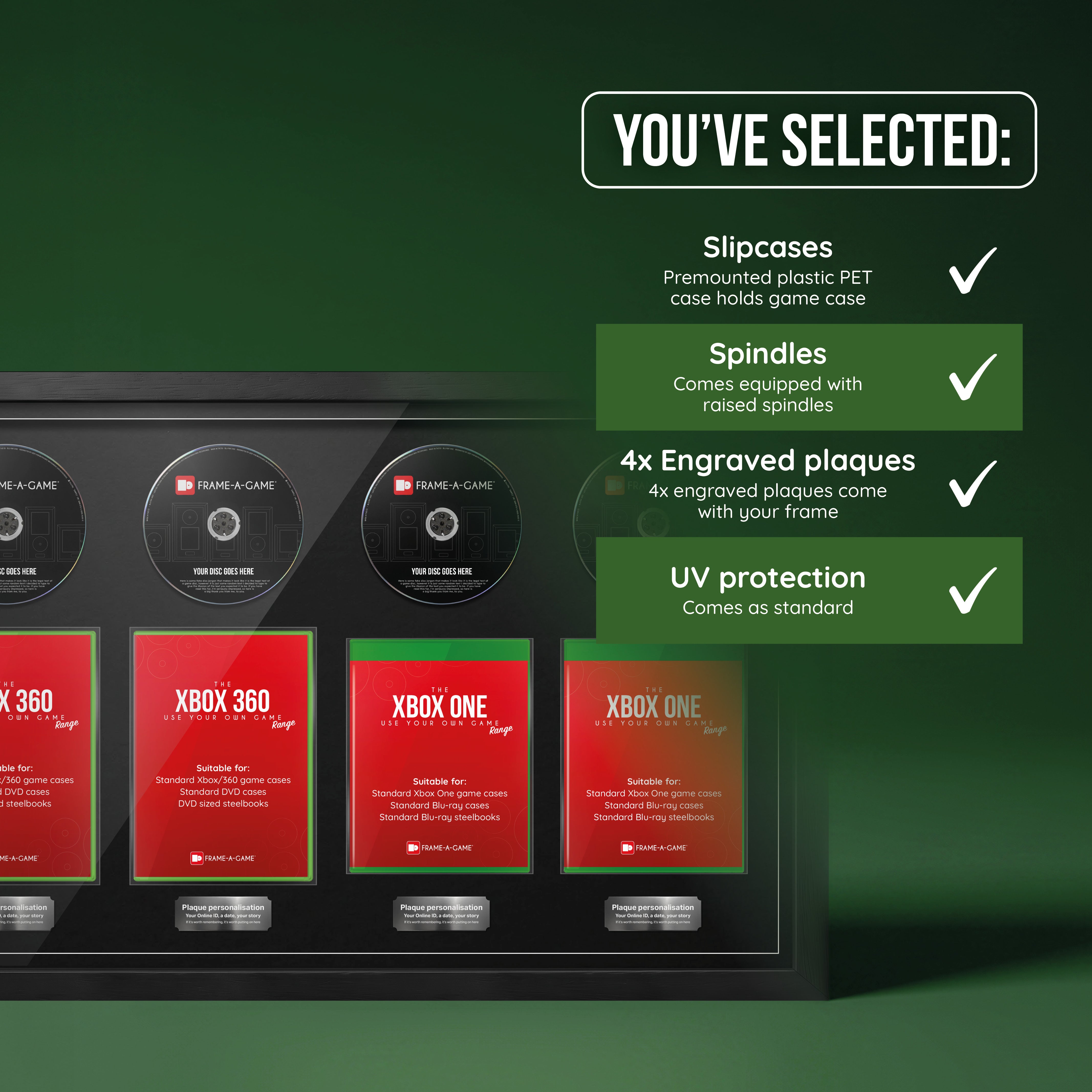Use Your Own Xbox Games Quad Display Frame