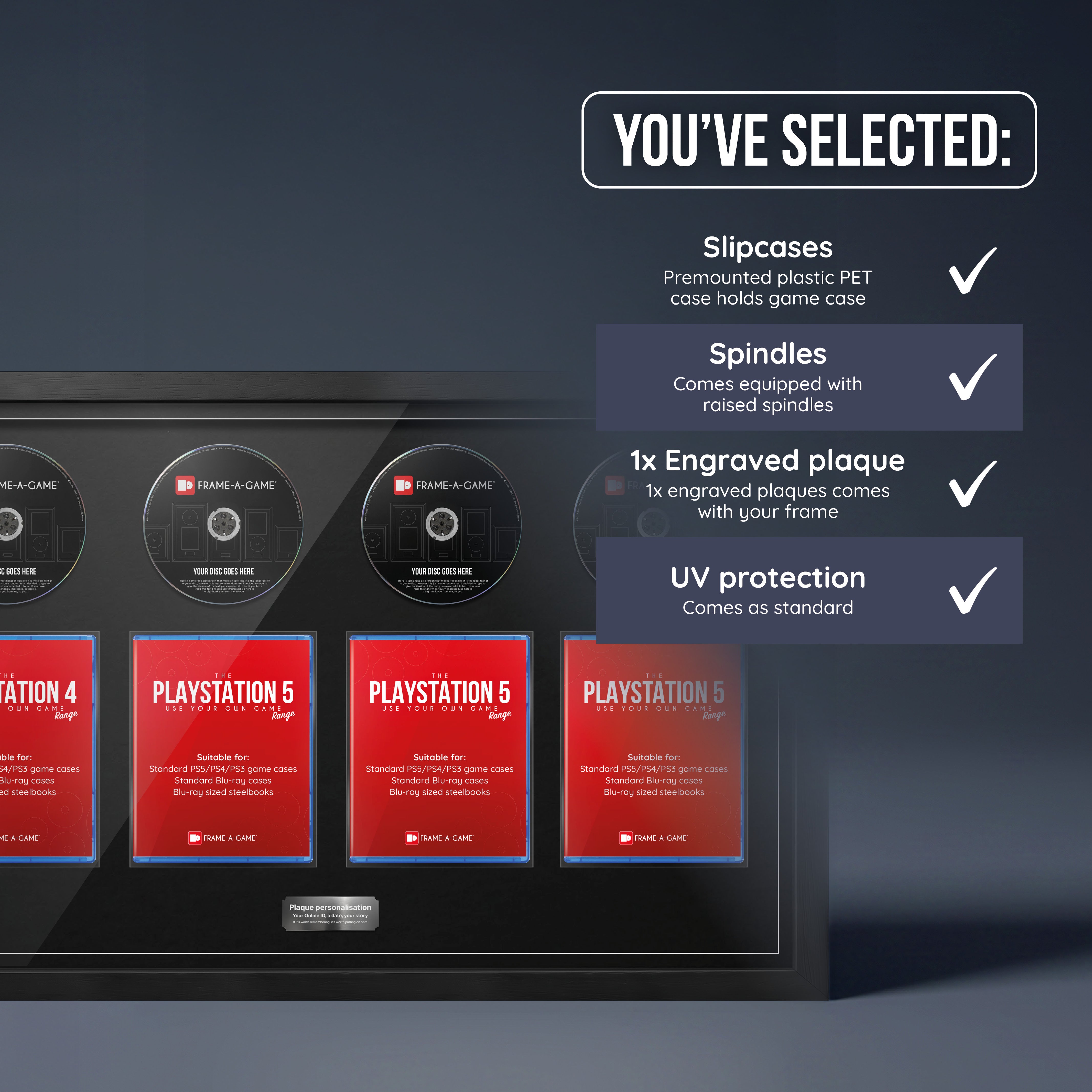 Use Your Own PlayStation Games Quad Display Frame