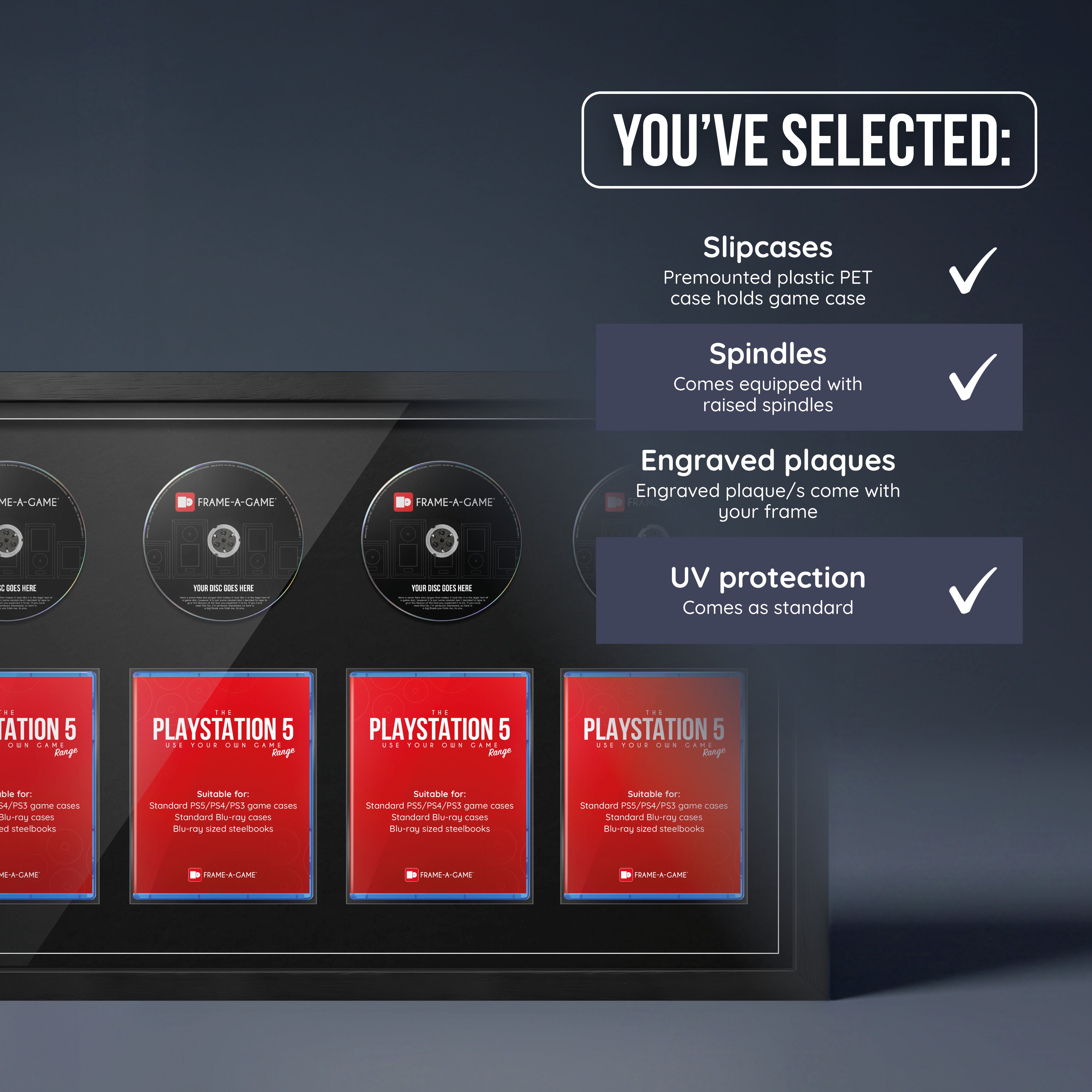 Use Your Own PlayStation Games Quad Display Frame