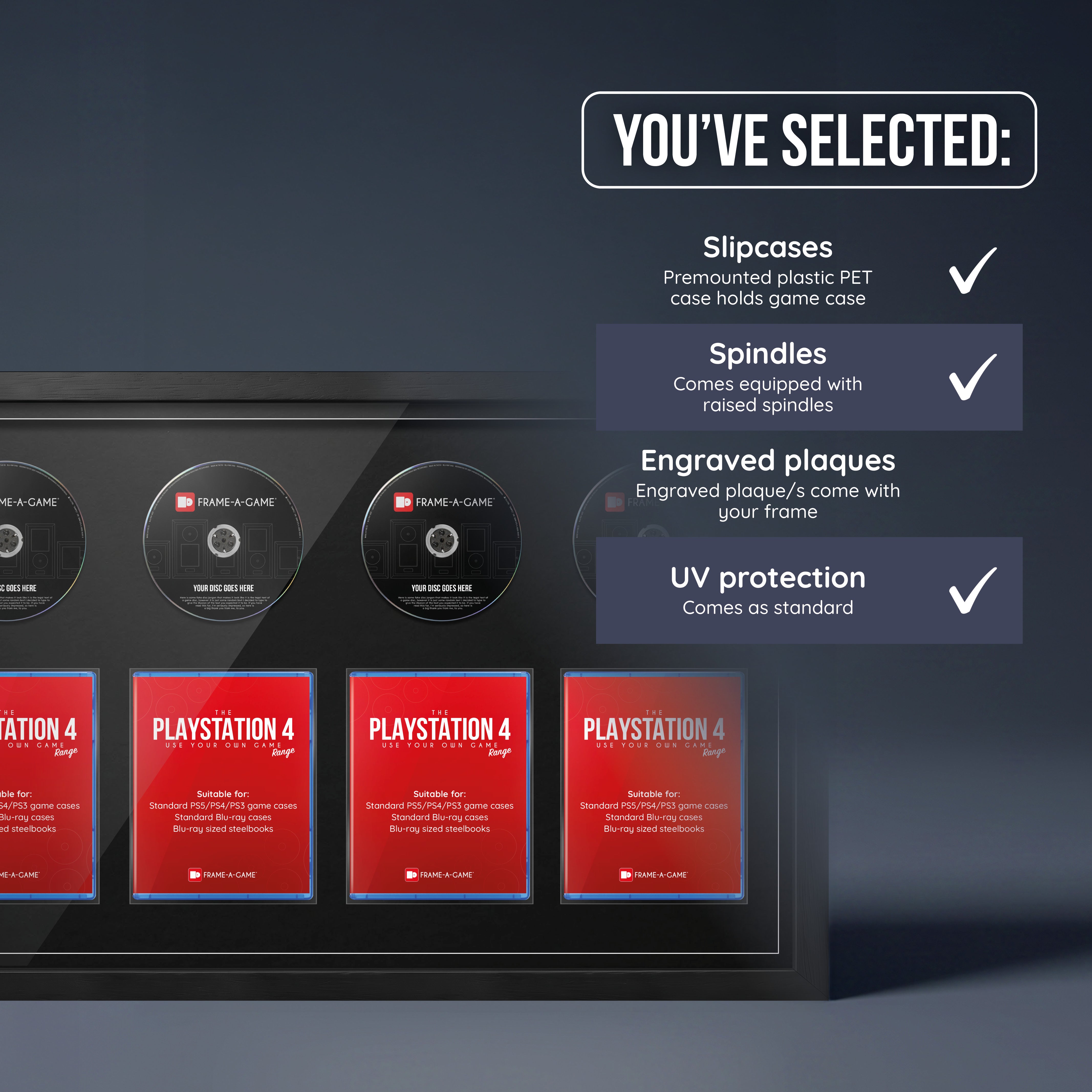 Use Your Own PlayStation Games Quad Display Frame
