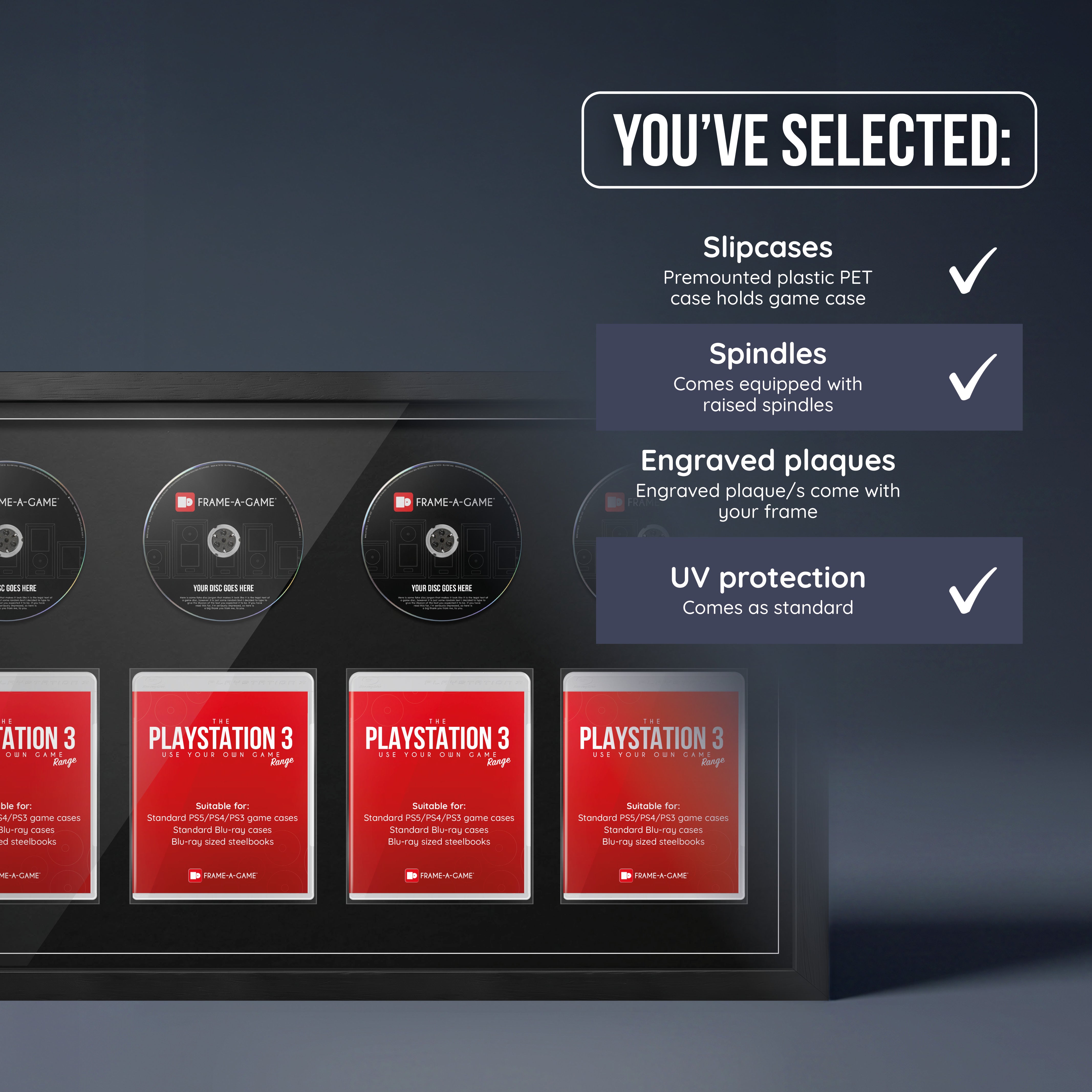 Use Your Own PlayStation Games Quad Display Frame