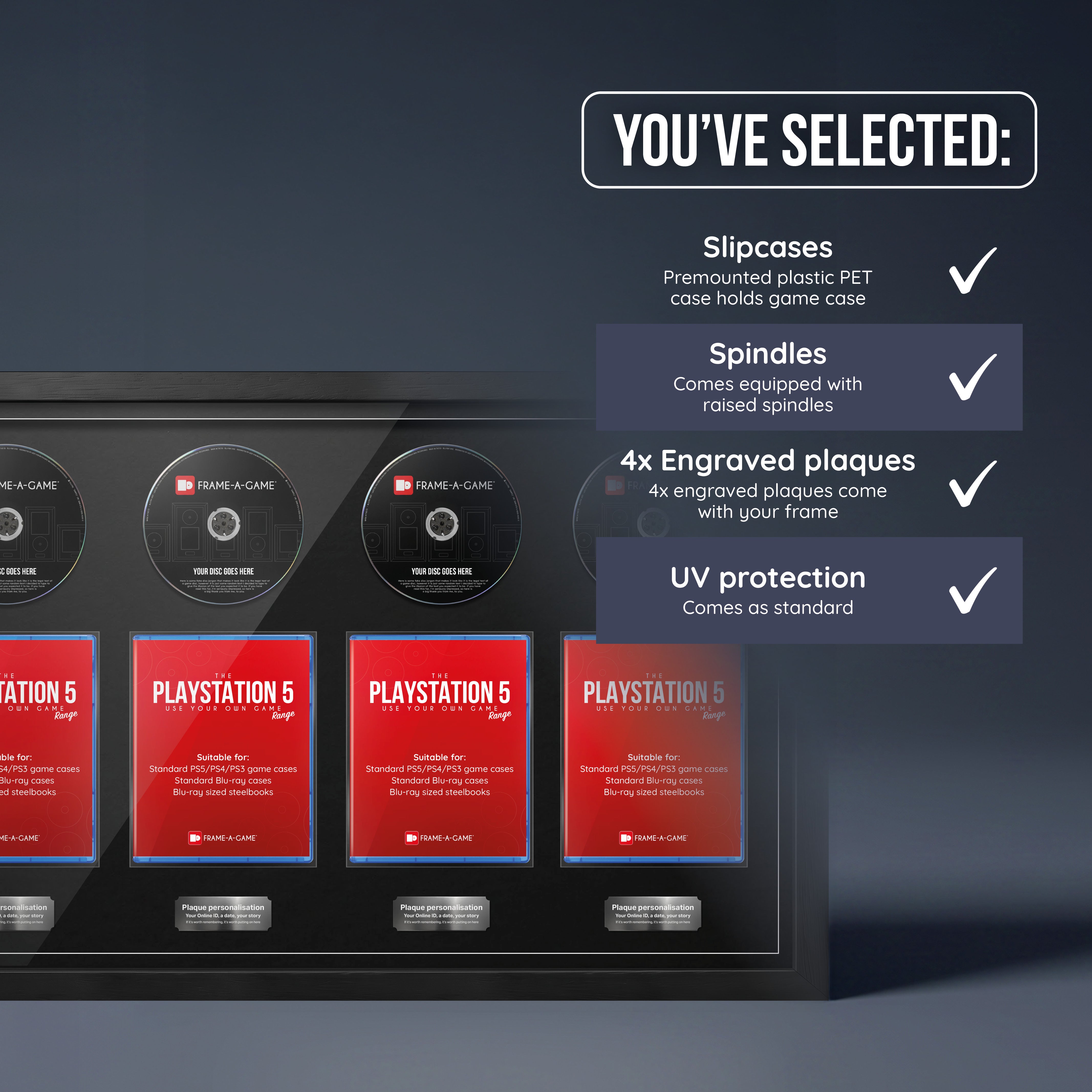 Use Your Own PlayStation Games Quad Display Frame