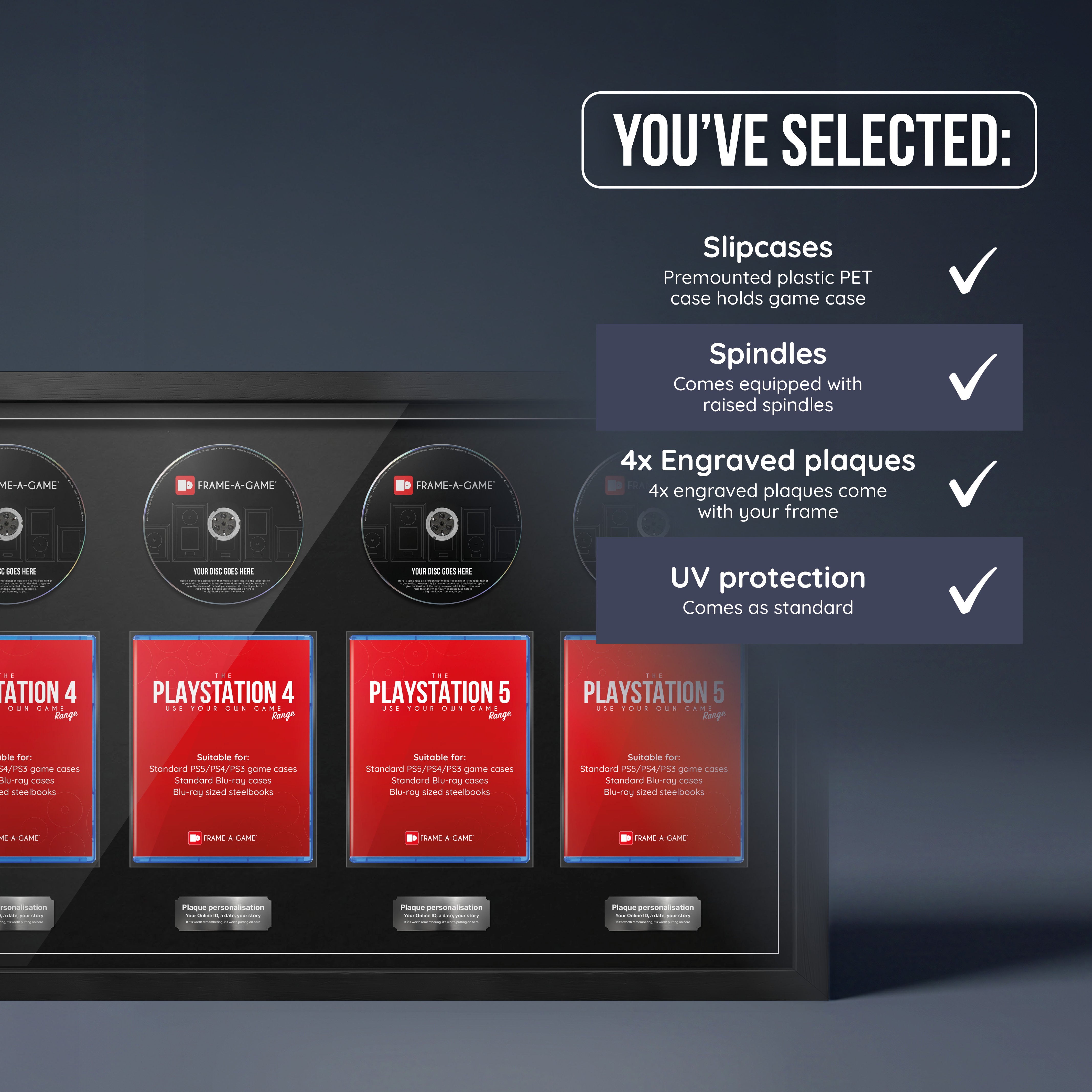 Use Your Own PlayStation Games Quad Display Frame